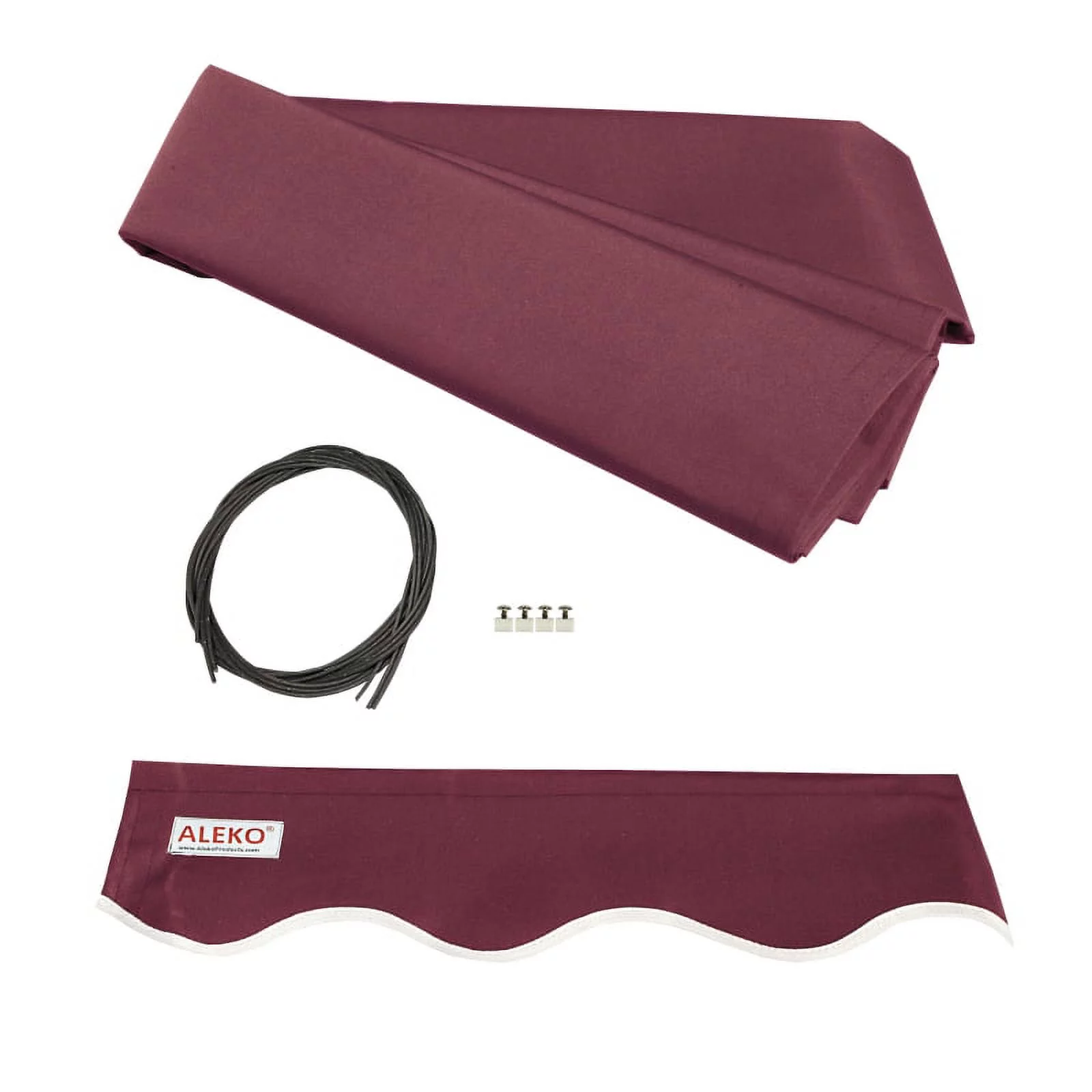 ALEKO 13'x10' Retractable Awning Fabric Replacement, Burgundy Color