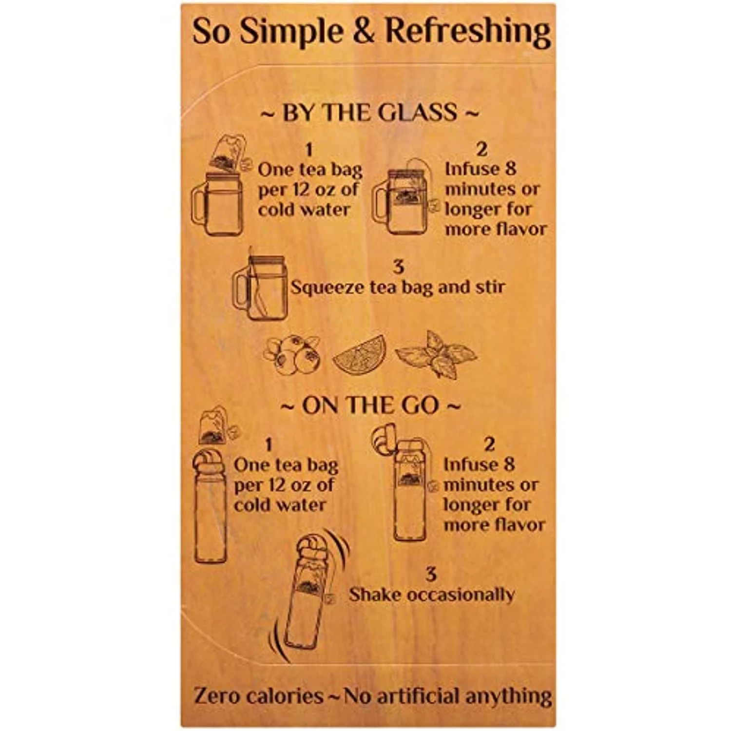 Bigelow Botanicals Cold Water Infusion Blueberry Citrus Basil, Herbal, Caffeine Free, 18 Count (Pack Of 6), 108 Total Tea Bags