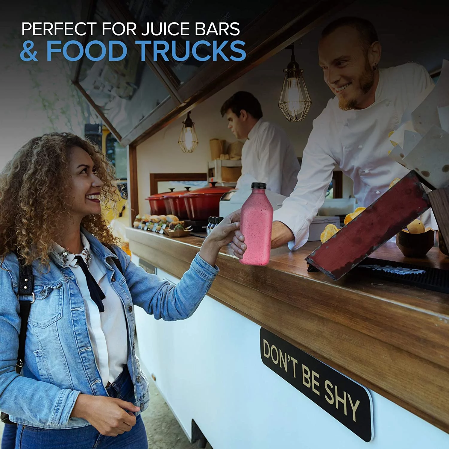 Stock Your Home 32oz 6 Pack Reusable Plastic Juice Bottles with Caps, Clear Smoothie Drink Container