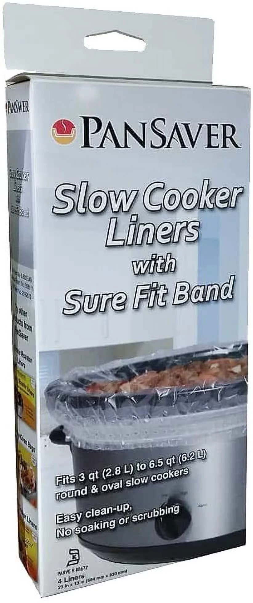 PanSaver 12 Pack Disposable Slow Cooker Liners Crockpot Liners Small Quart Cookers Liners with a Sure Fit Band - NSF approved, KOFK Certified Kosher