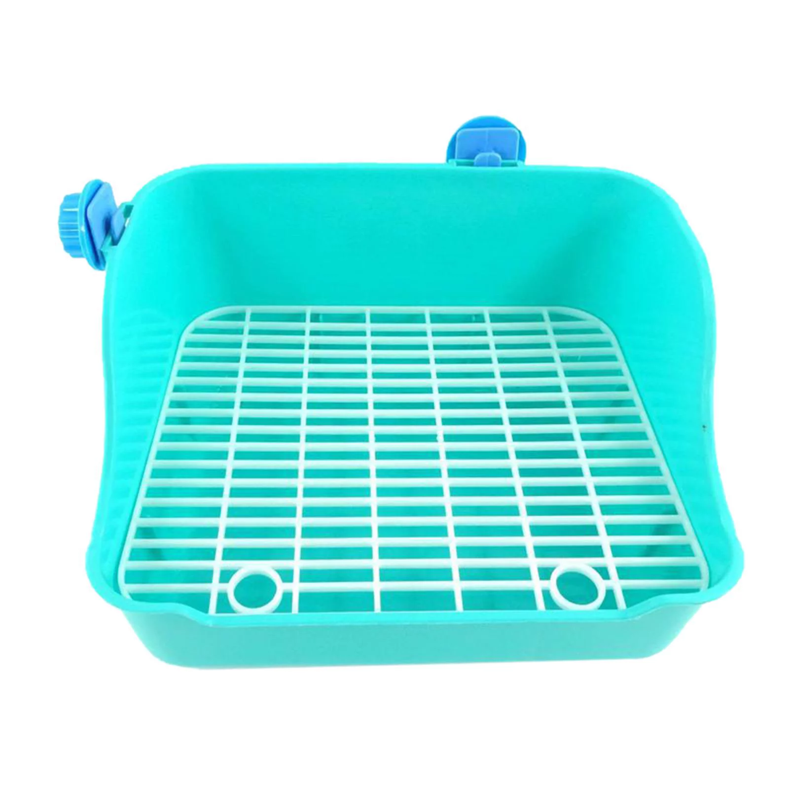 Rabbit Pet Toilet Cage Trainer Corner Potty Cleaning Tool for Guinea, Green