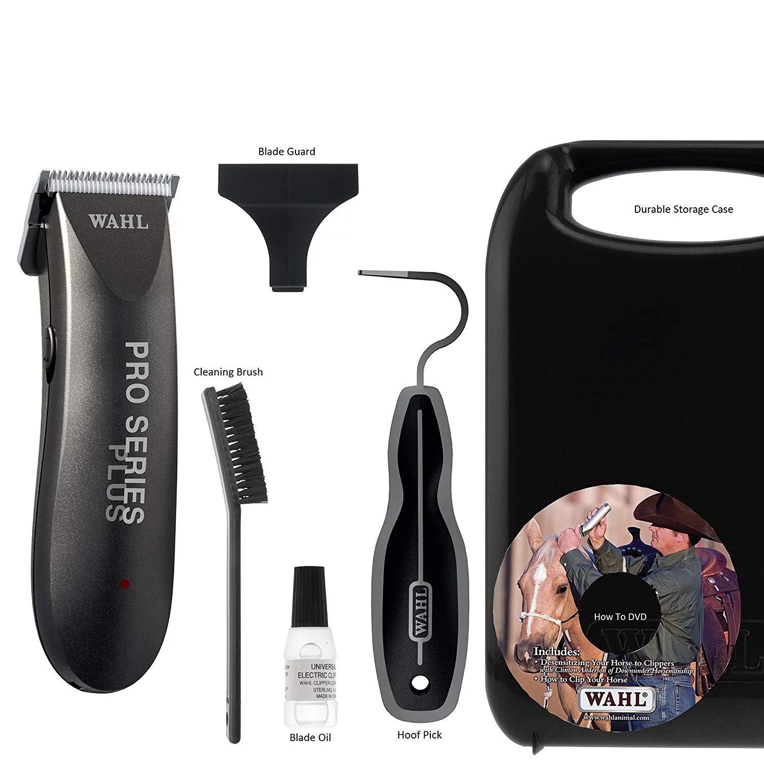 Wahl Professional Animal Pro Series Plus Cord and Cordless Equine Clipper for Trimming