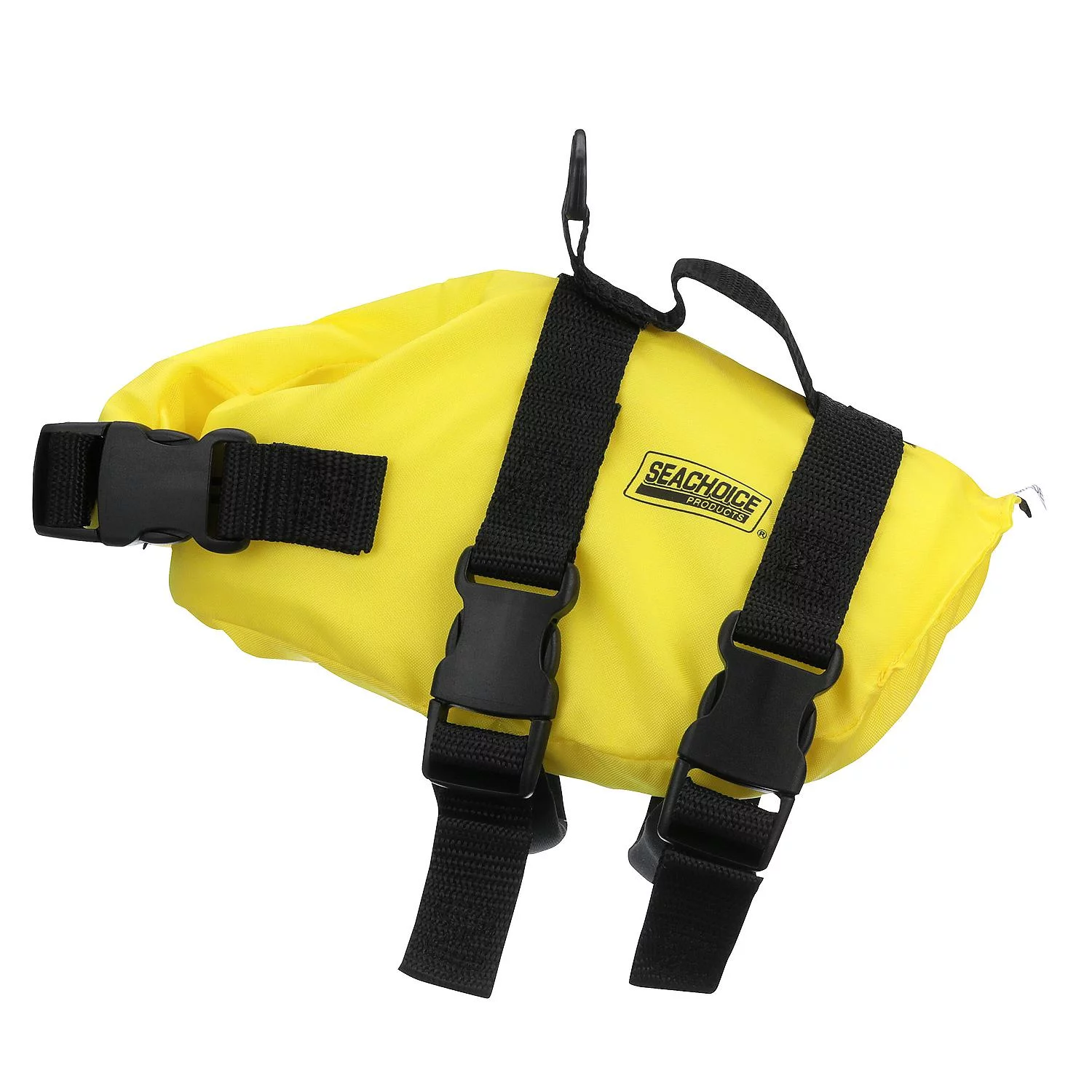 Seachoice Dog Life Vest, Adjustable Life Jacket For Dogs, w/ Grab Handle, Yellow, Size XXS, Up to 6 Lbs.