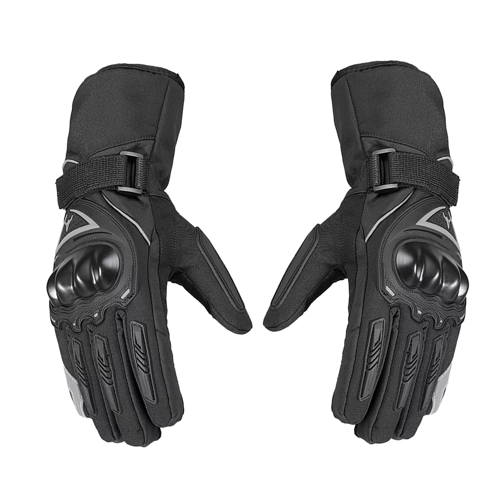 Pinnaco Winter Motorcycle Gloves with Reflective Stripe, Waterproof Cold Weather Riding Gloves for Warmth and Comfort