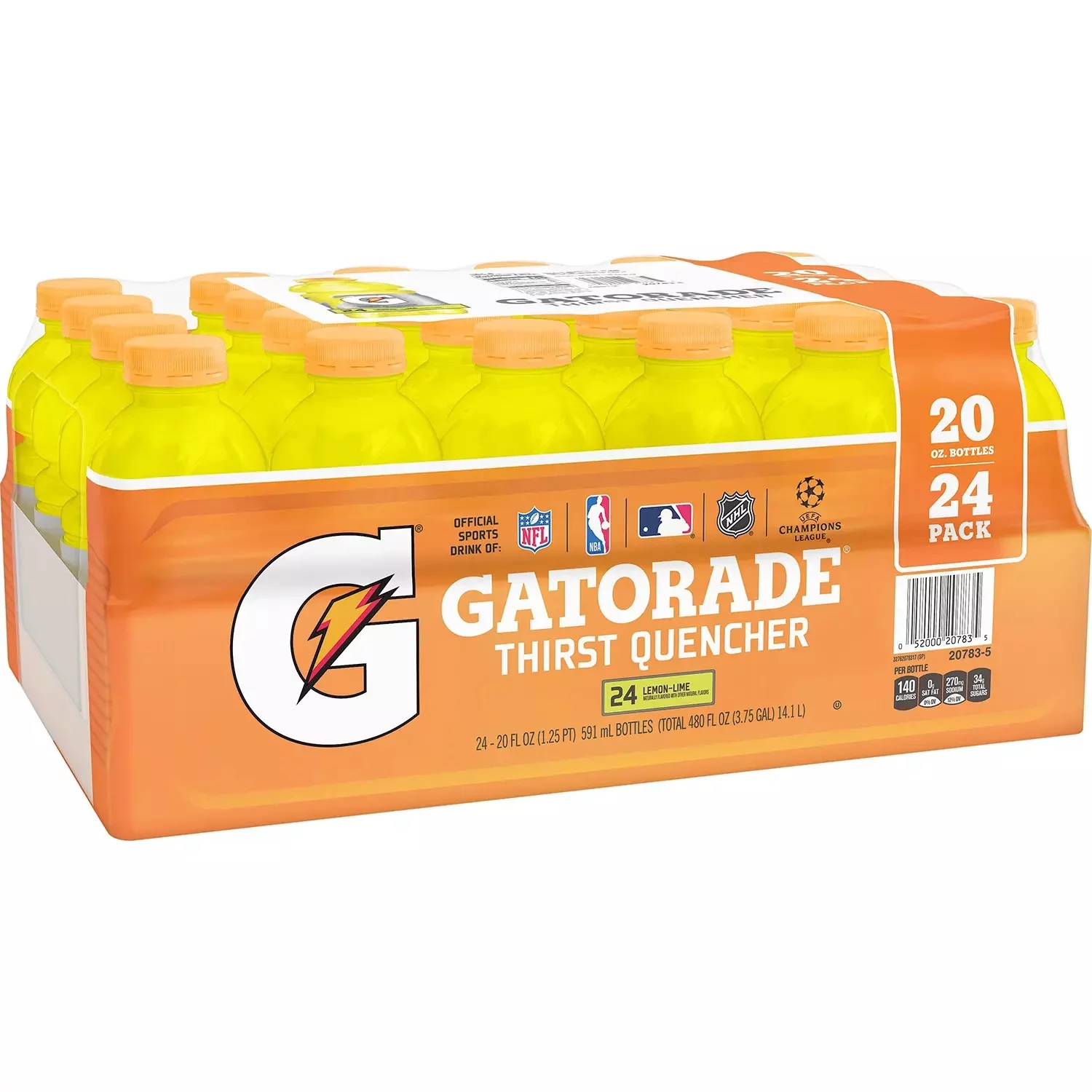 Gatorade Lemon-Lime, 20 Fluid Ounce (Pack of 24)