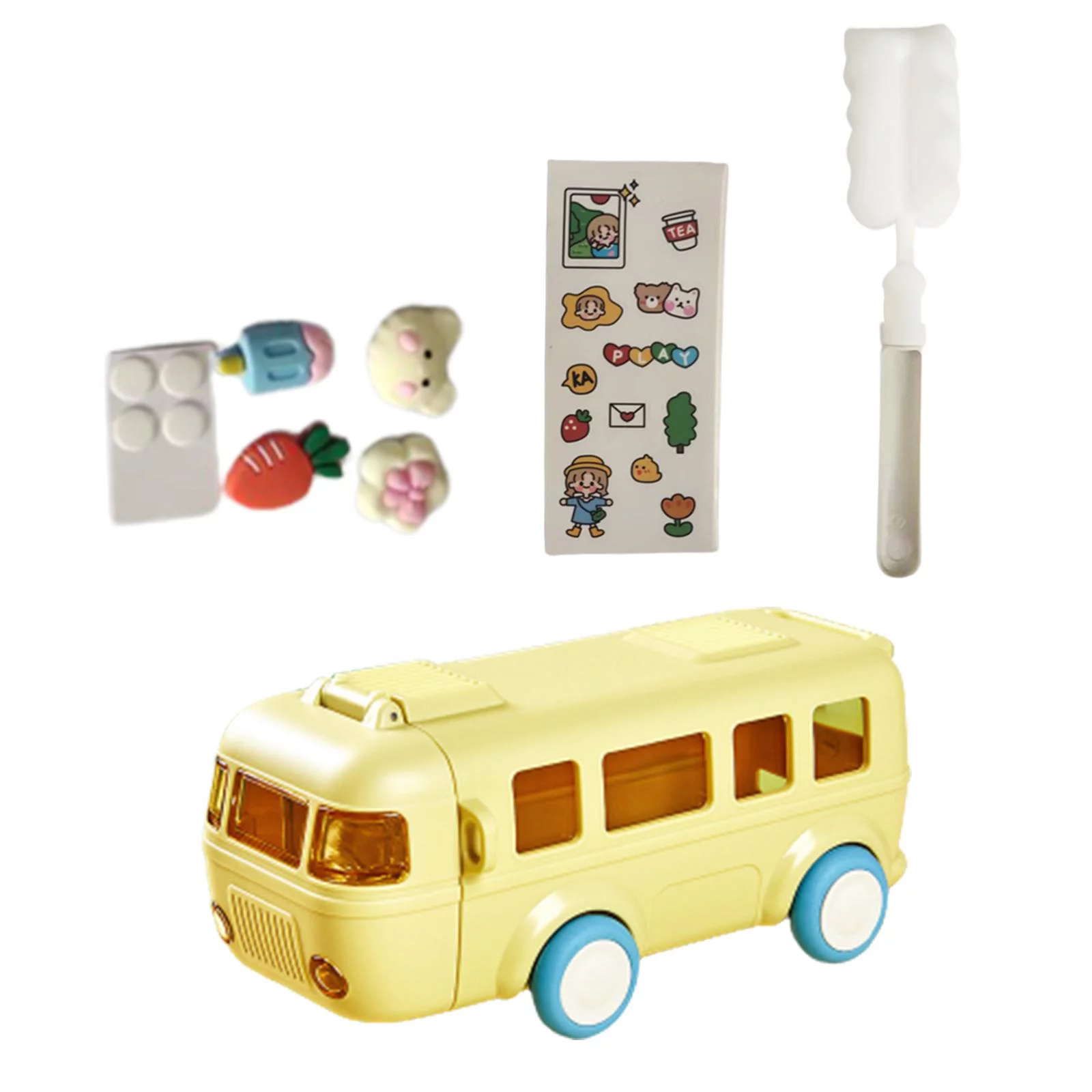 cute and cute Water Bottle Drinking Cups Toddlers Cartoon Car Kid Water Bottle Yellow