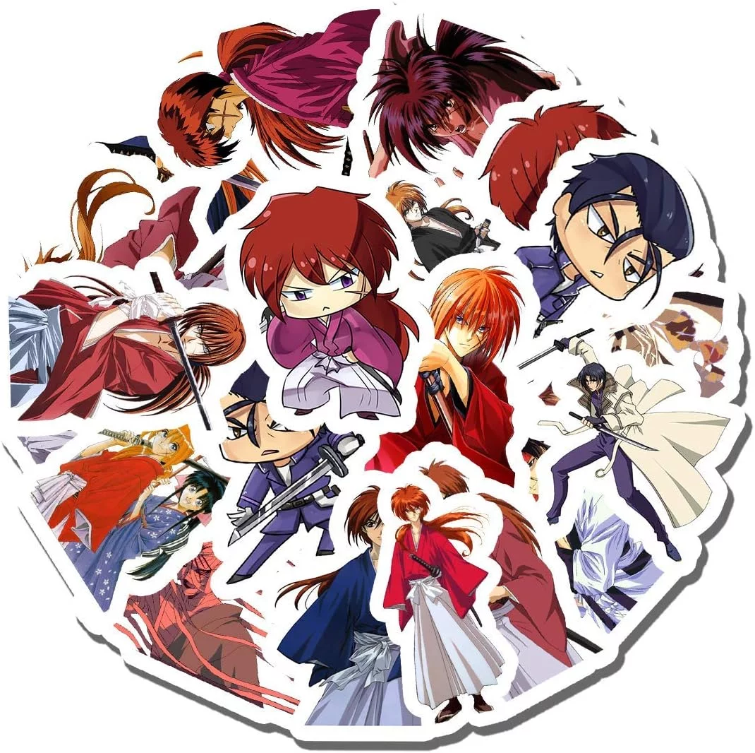 20   Pack Kenshin Aesthetic Vinyl Colorful Waterproof For Water Bottle Laptop Bumper Car Bike Luggage Guitar Skateboard