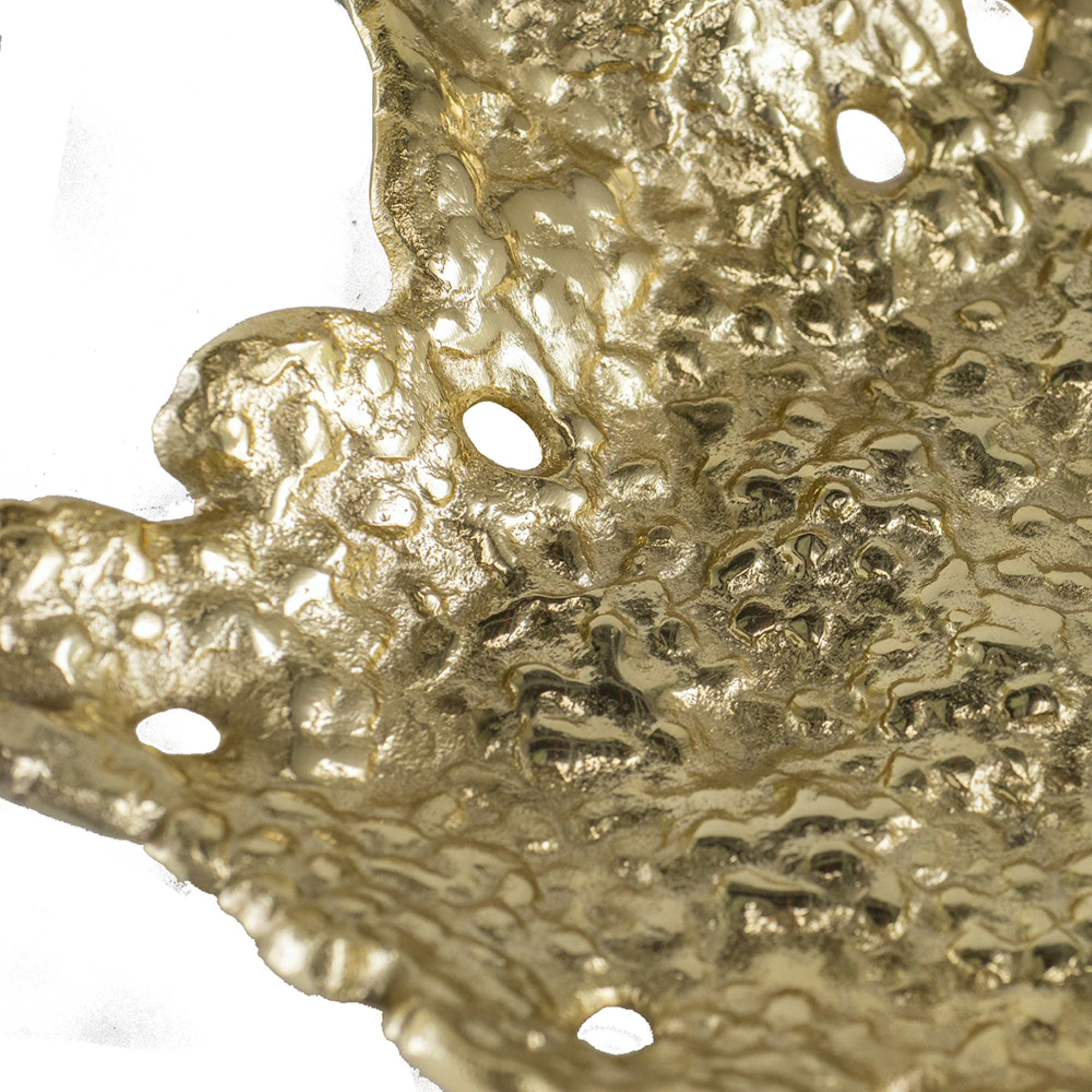 CC Home Furnishings Molded Aluminum Botanical Leaf Plate - 15