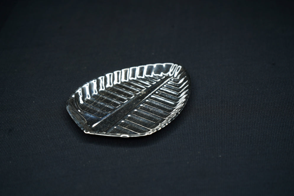 Pure Silver Banana Plate 7g, Handmade Solid Silver Plate, Idols Puja Prasadam (Foods) Plates Puja Article, Silver Gifting Utensils