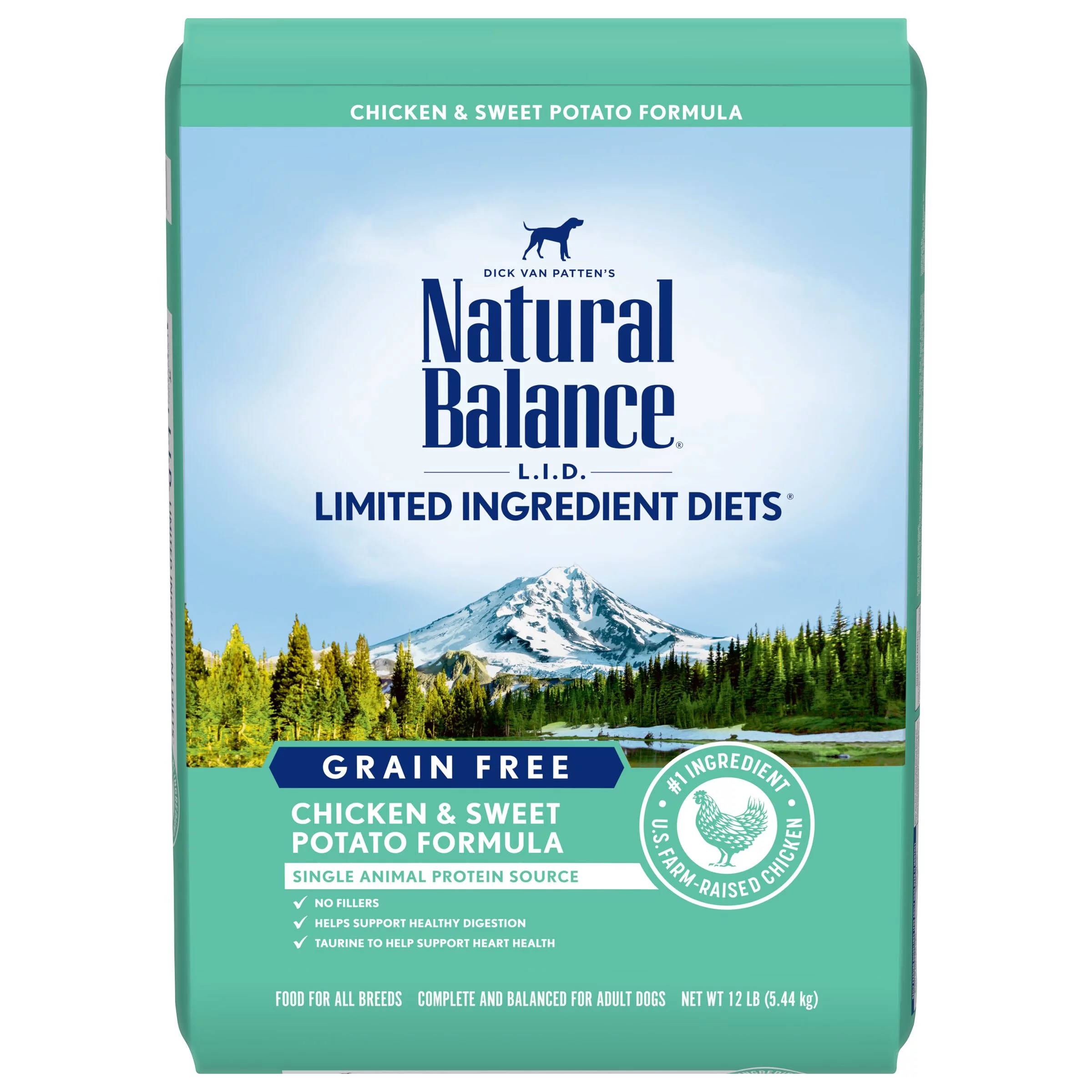 Natural Balance L.I.D. Limited Ingredient Diets Chicken & Sweet Potato Formula Dry Dog Food, 12 Pounds