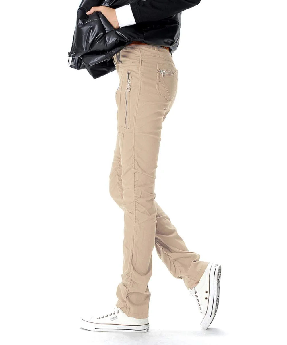 TRGPSG Women's High Waist Slim Fit Casual Pants Stretch Straight Leg Chino Pants