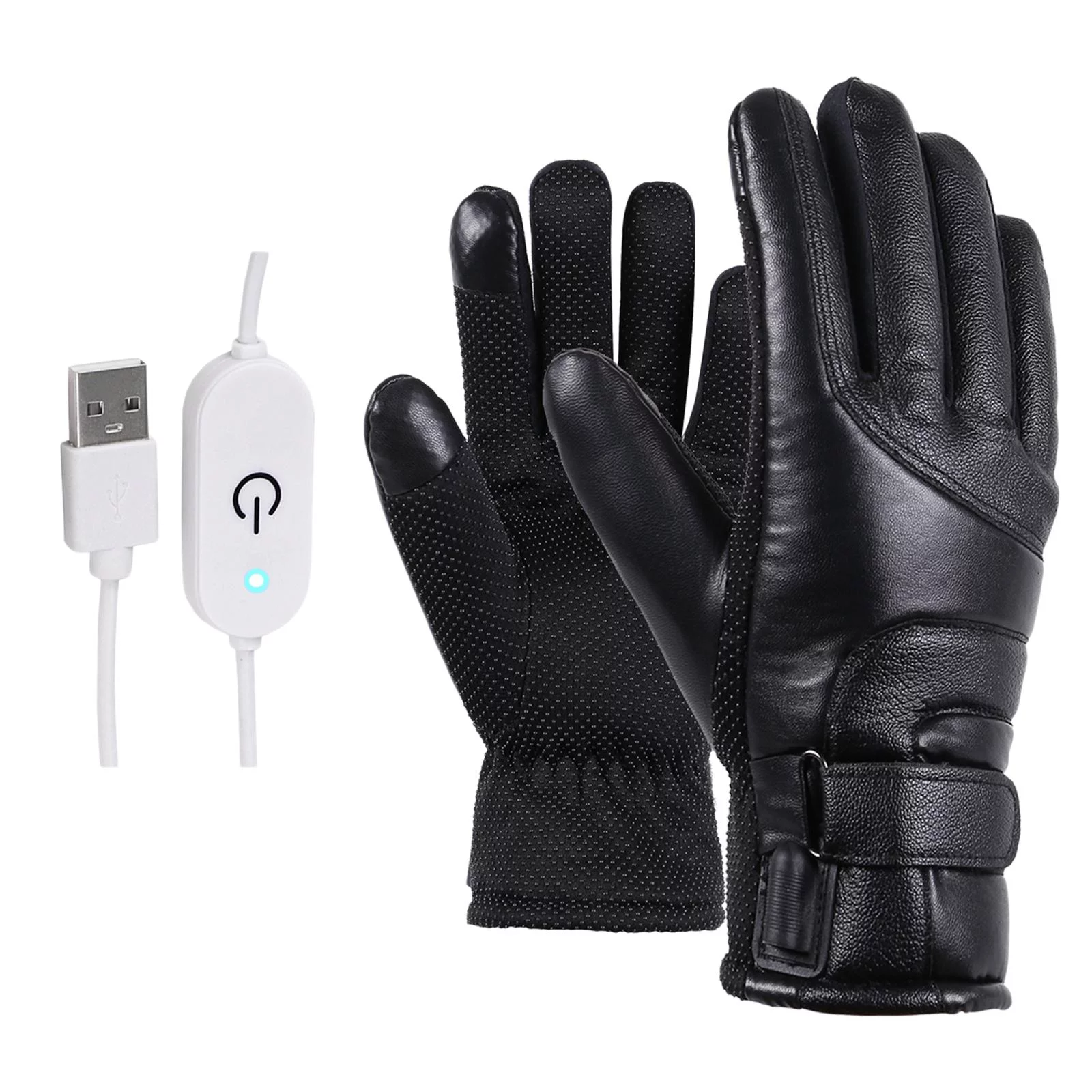 Winter Thermal Heated Gloves Electric Heating Gloves Skiing Snowboarding Gloves Electrodeless Thermostat
