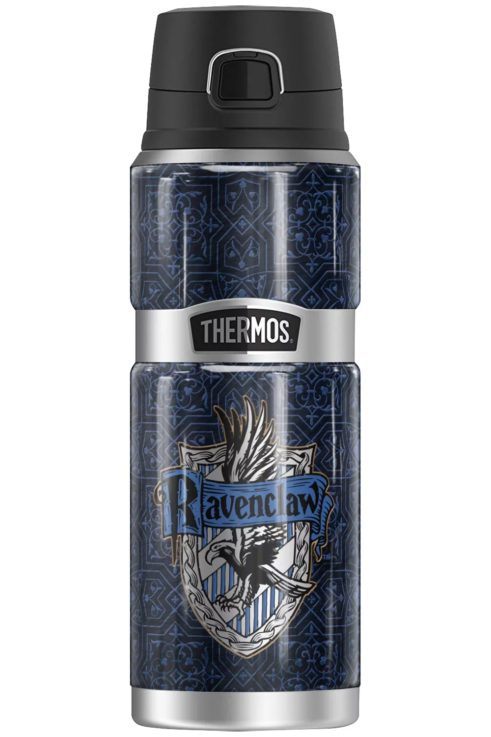 Harry Potter Ravenclaw House Crest THERMOS STAINLESS KING Stainless Steel Drink Bottle, Vacuum insulated & Double Wall, 24oz
