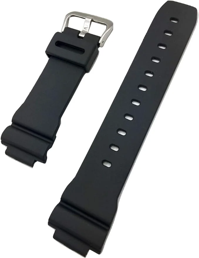 NewLife BLACK DIAMOND | 16mm Black G Shock Style, Rubber Polyurethane (PU) Material Watchband | Comfortable, Smooth, Durable Replacement Watchstrap that brings to Any Watch (for Men and Women)