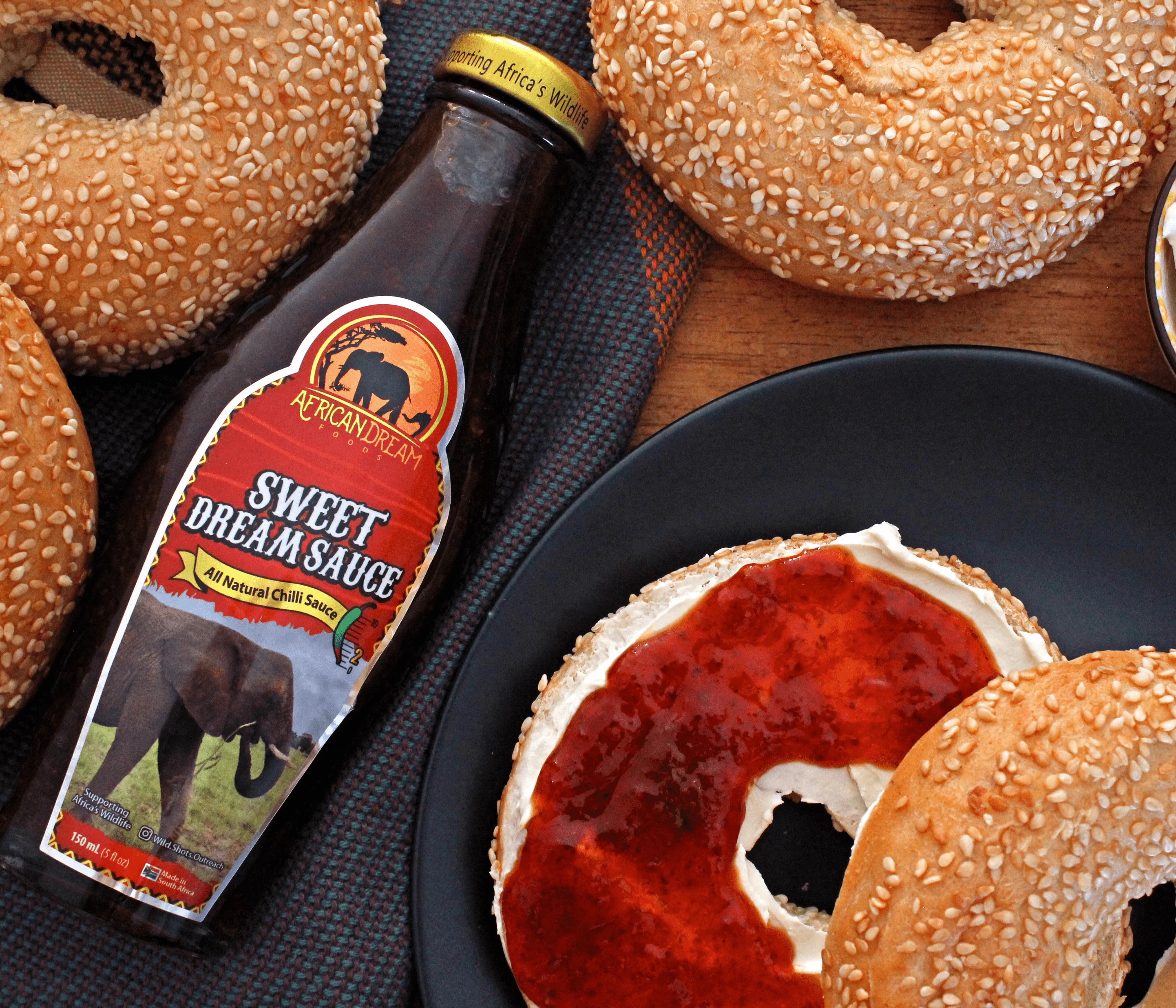 African Dream Foods Mildest Hot Sauce Gift Pack - Southern Braai - BBQ Sauce, Sweet Dream, Jalanasco - Fermented Jalapeno, Lemon & Garlic Peri-Peri | 5fl oz Bottles, 4PK