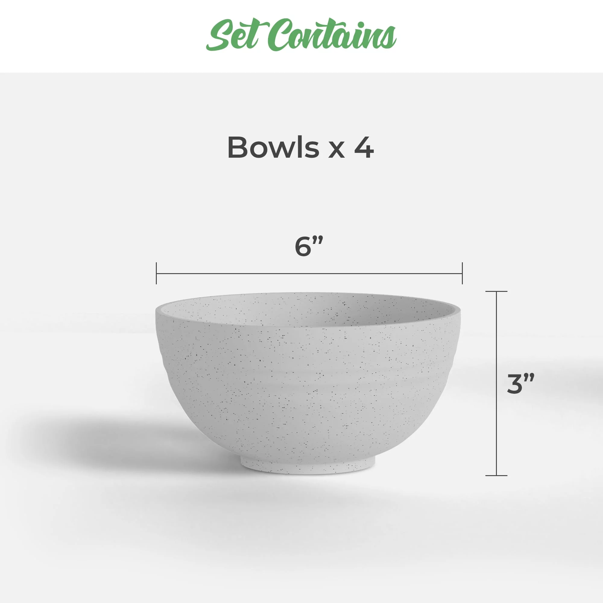Wheat Straw Bowls Set of 4 - Large Unbreakable Cereal Bowls - Microwave Safe Bowls for Kitchen - Dishwasher Safe Reusable Big Bowls for Eating Soup, Oatmeal - Microwavable Deep Bowls for Families