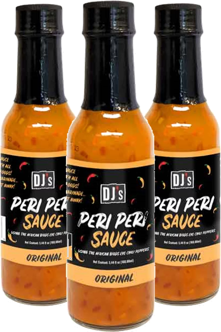 DJ's Original Peri Peri Chili Sauce, 3-Pack 5.44 fl. oz. Bottles