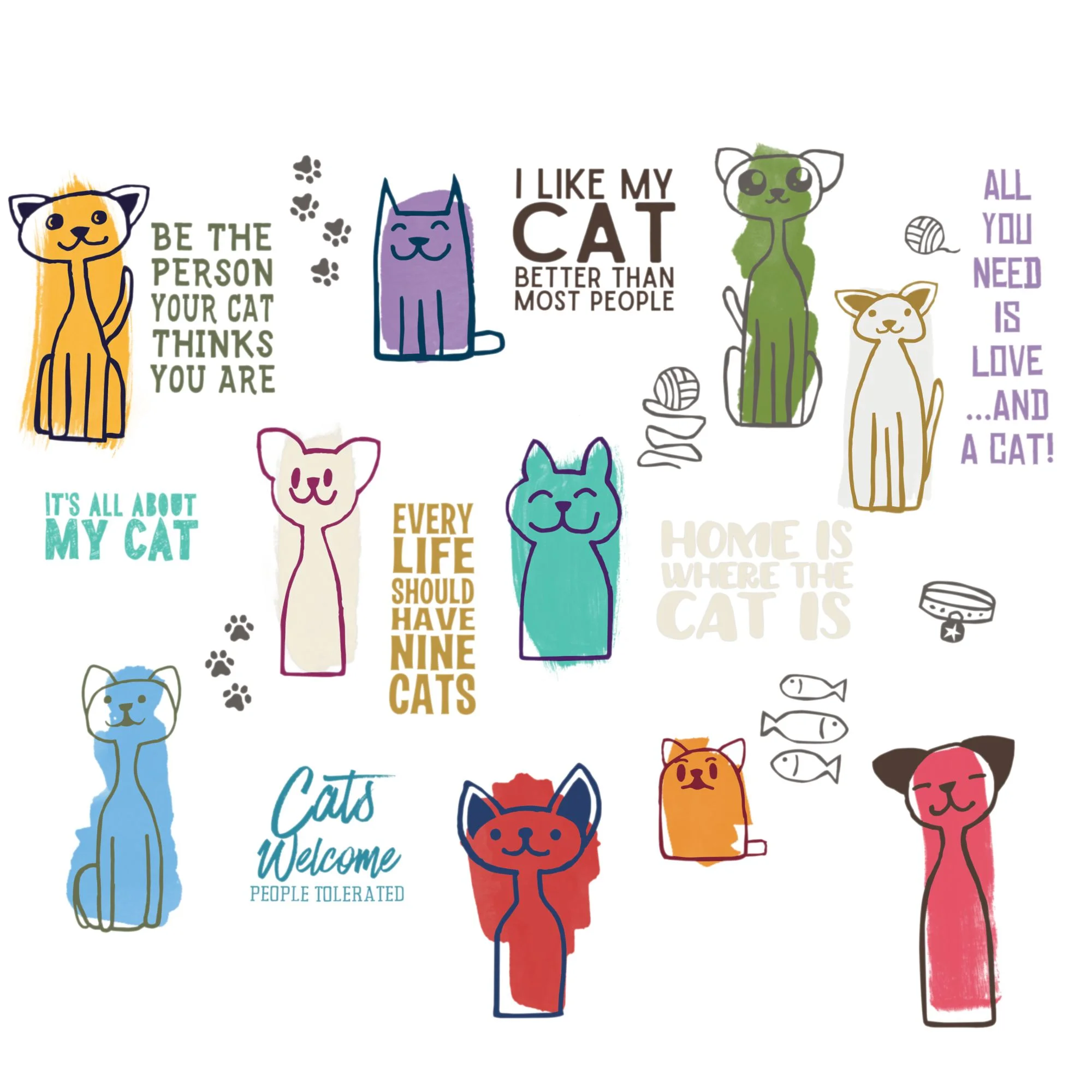 Tervis Cat Sayings Made in USA Double Walled  Insulated Tumbler Travel Cup Keeps Drinks Cold & Hot, 24oz Venture Lite Water Bottle, Classic