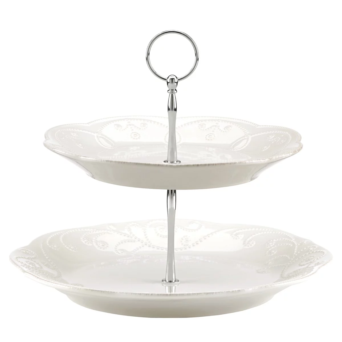 Lenox Unisex French Perle Tiered Server White Serveware