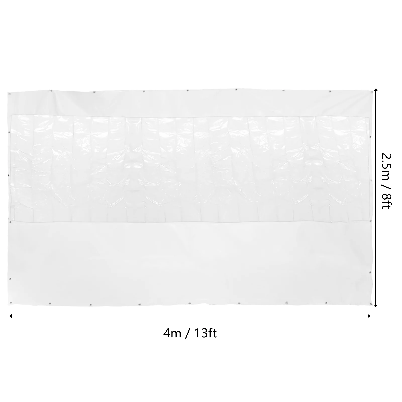 Miumaeov Commercial Clear PVC Tarp, Clear Tarps Heavy Duty Waterproof with Grommets Clear PVC Tarpaulin Cloth,Transparent Awning Canopy Patio Enclosure