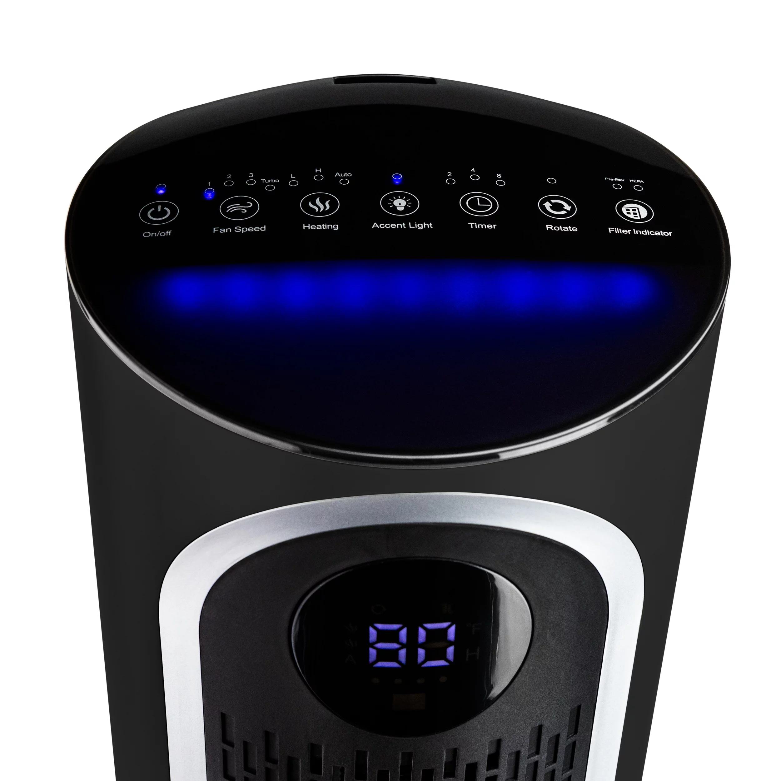 Airvana 3-in-1 Clean Heat Air Purifier/Heater/Fan, Black