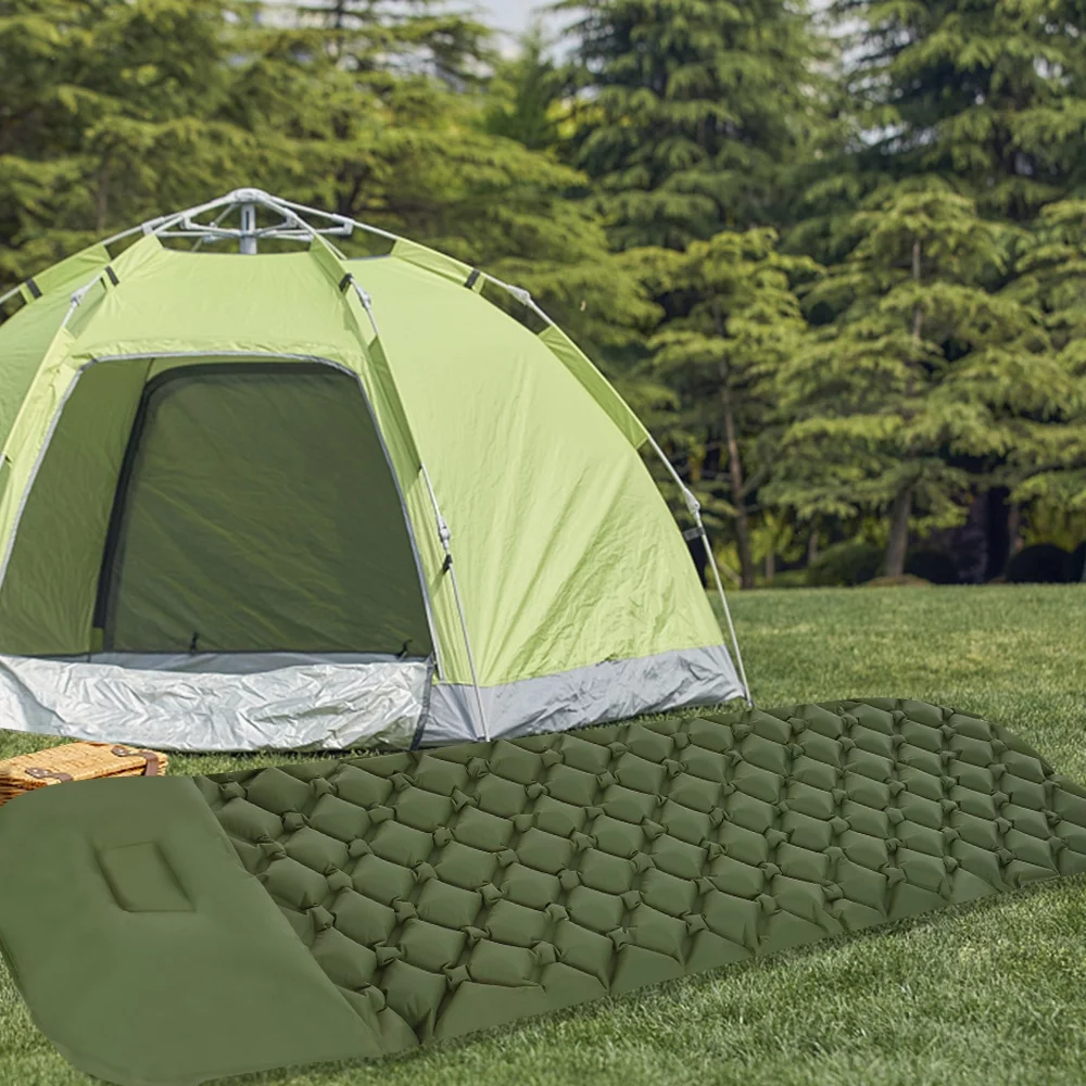 TOMSHOO Inflatable ma ttress, Picnics Sleep Outdoor - Portable Camping GOPEO for Backpacking in Pillow Com Ultralight Pad Hiking Air Sleeping Comfortable Mattress Inflatable Lightweight Mat Built with