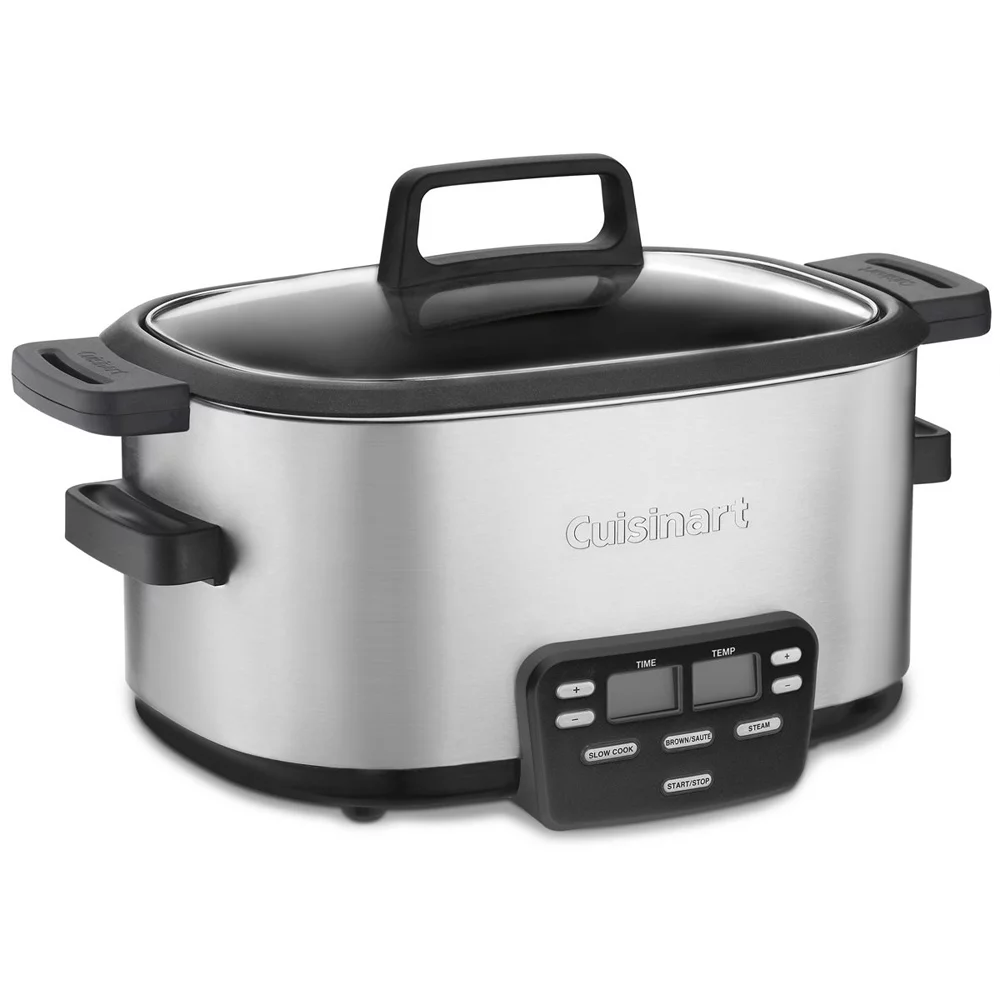 Cuisinart MSC-600 6 Quart 3-In-1 Cook Central Multicooker Slow Cooker Steamer Bundle with 1 YR CPS Enhanced Protection Pack