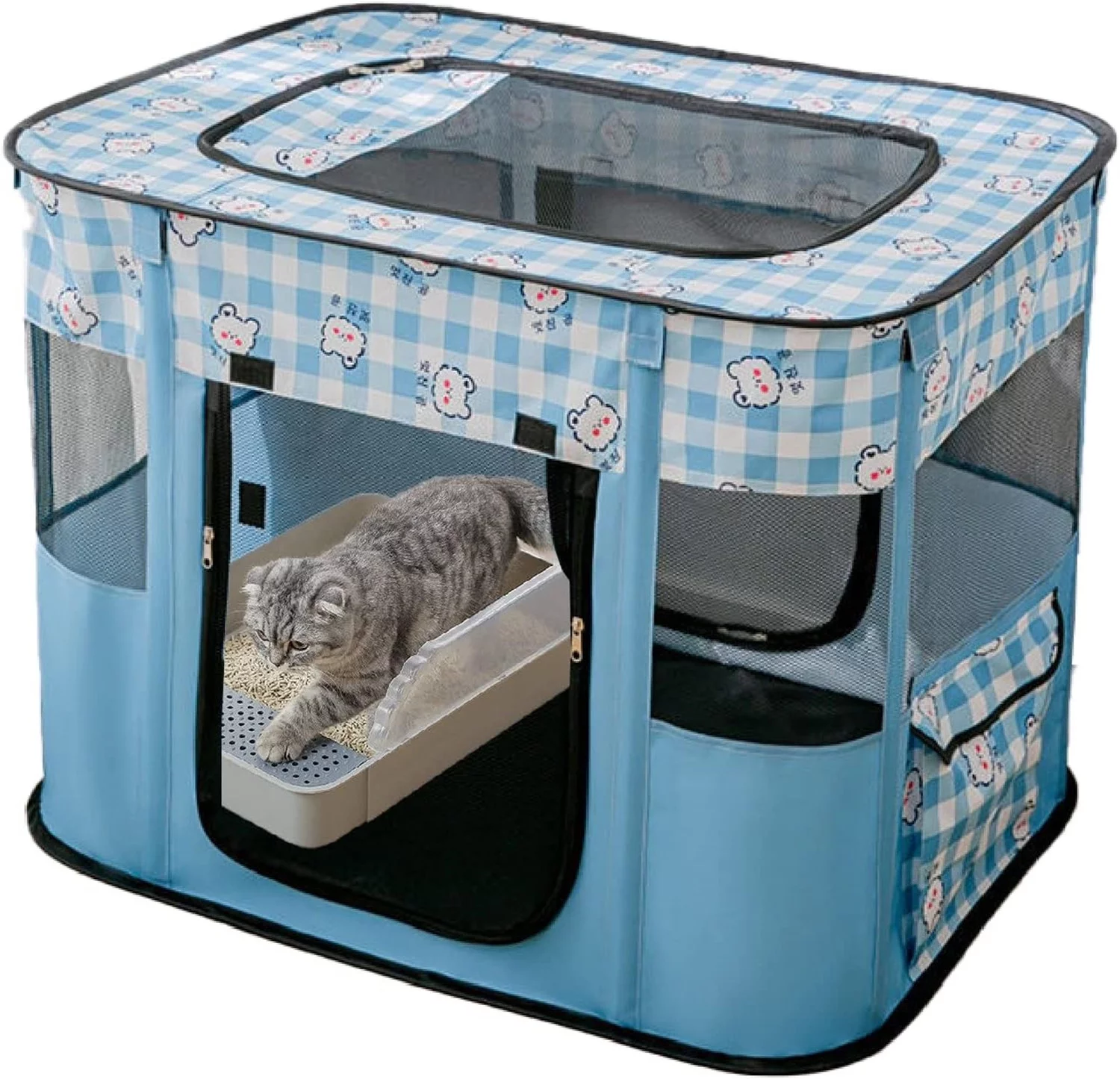 ZBH Portable, Collapsible, Pop Up Travel Pet Kennel, Cage Pet Delivery Room Suitable for Dogs/Cats/Rabbits/Pets