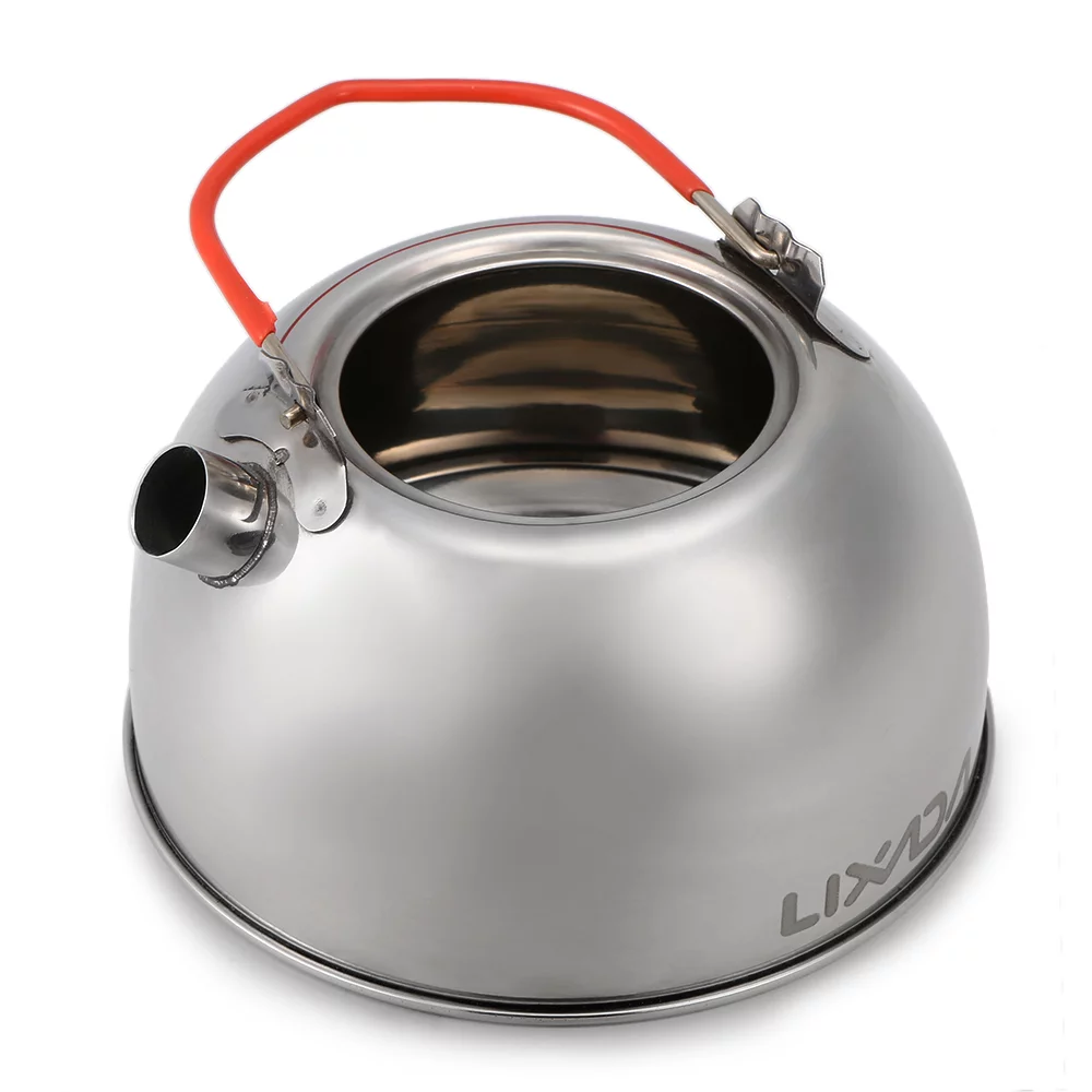 Lixada Portable Teapot Water Kettle 0.6L Stainless Steel for Outdoor Camping Hiking Coffee Pot