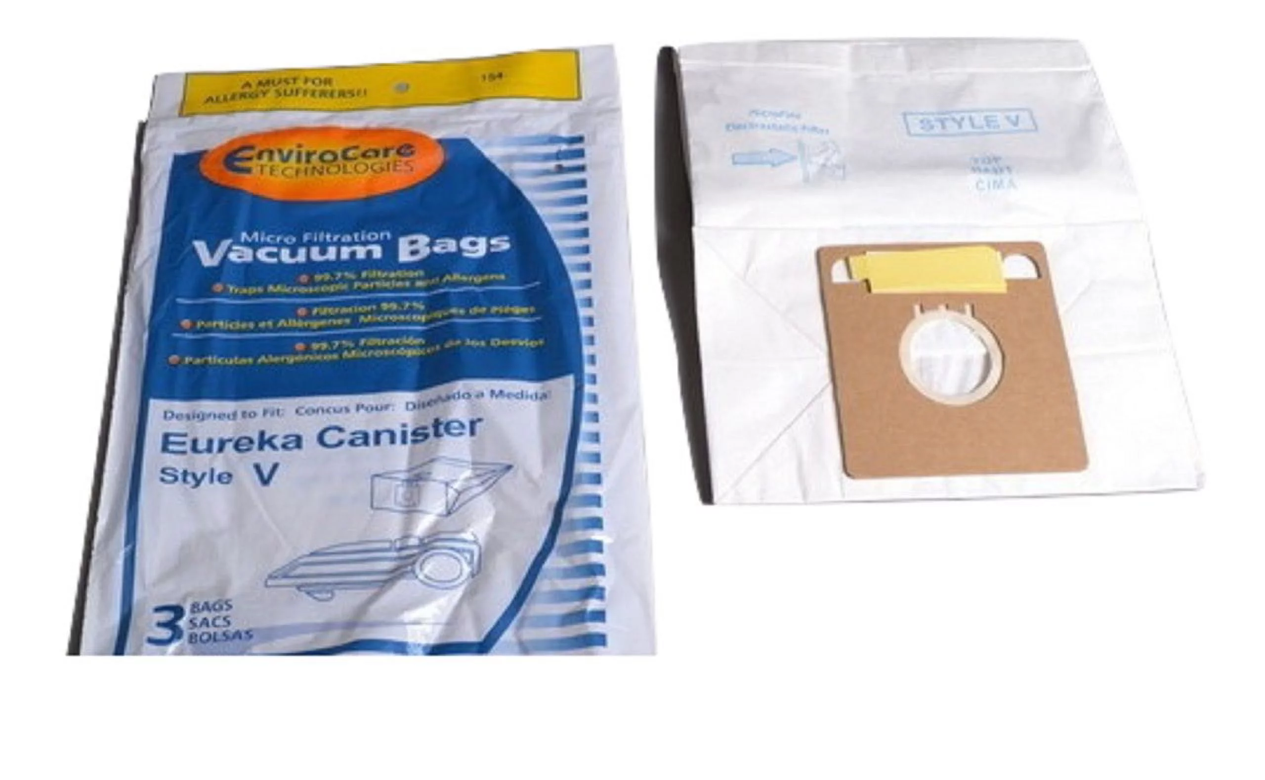 12 Bags Eureka Canister Vacuum Type V Envirocare Technologies Part - 154