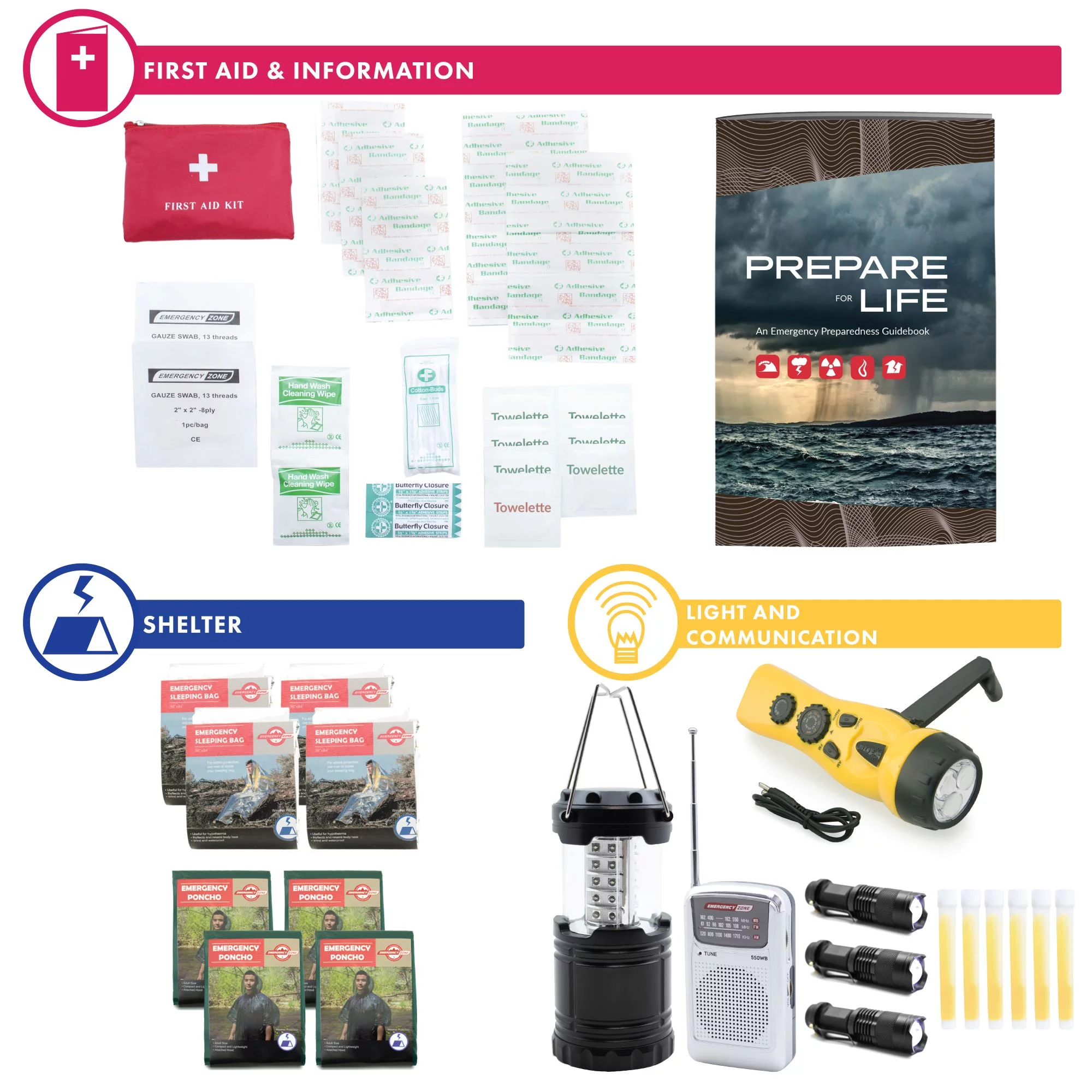 Complete Hurricane Survival Kit - 4 Person