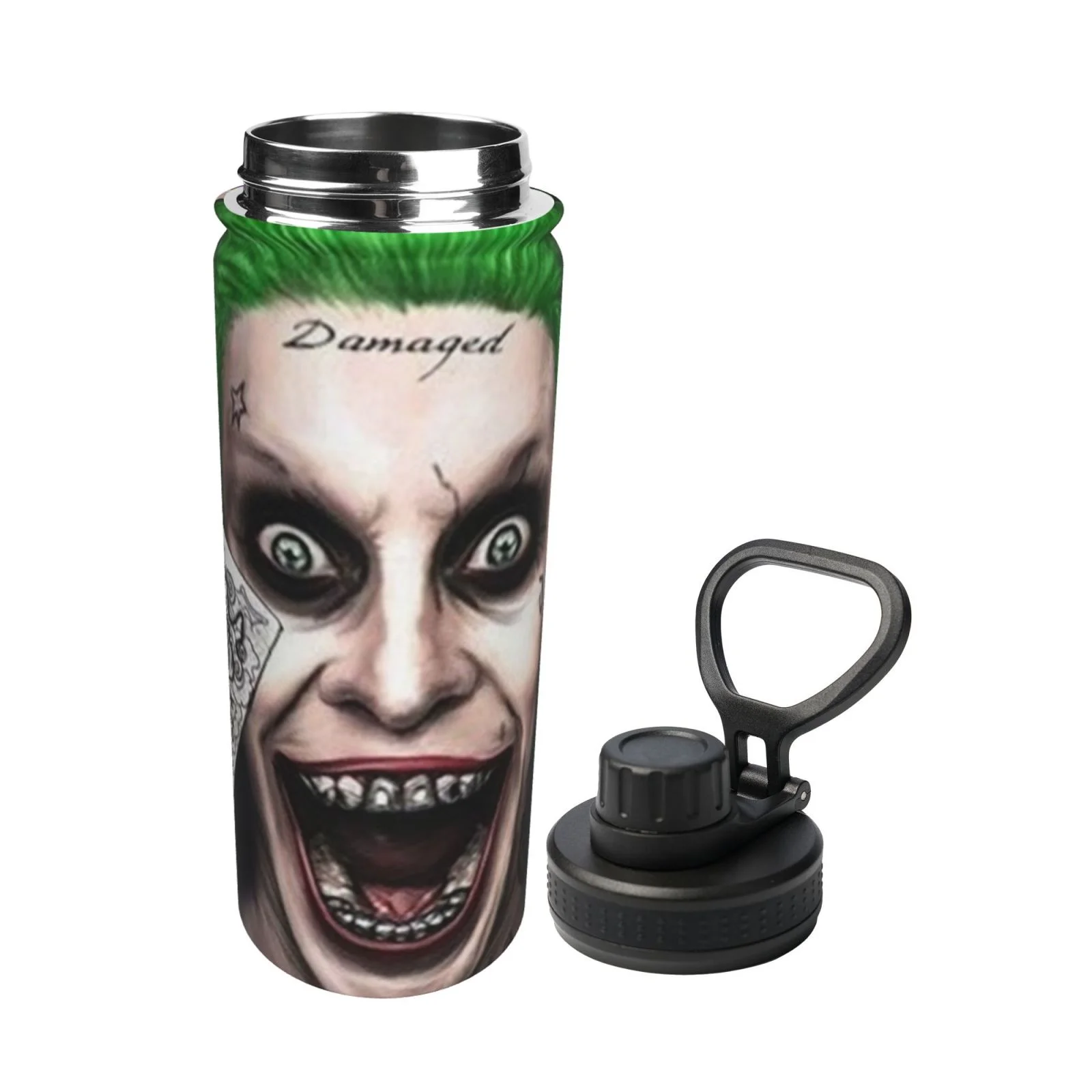 Joker Film Sports Insulated Water Bottles Kettle Stainless Steel Portable Cup18OZ For Travel Gym School