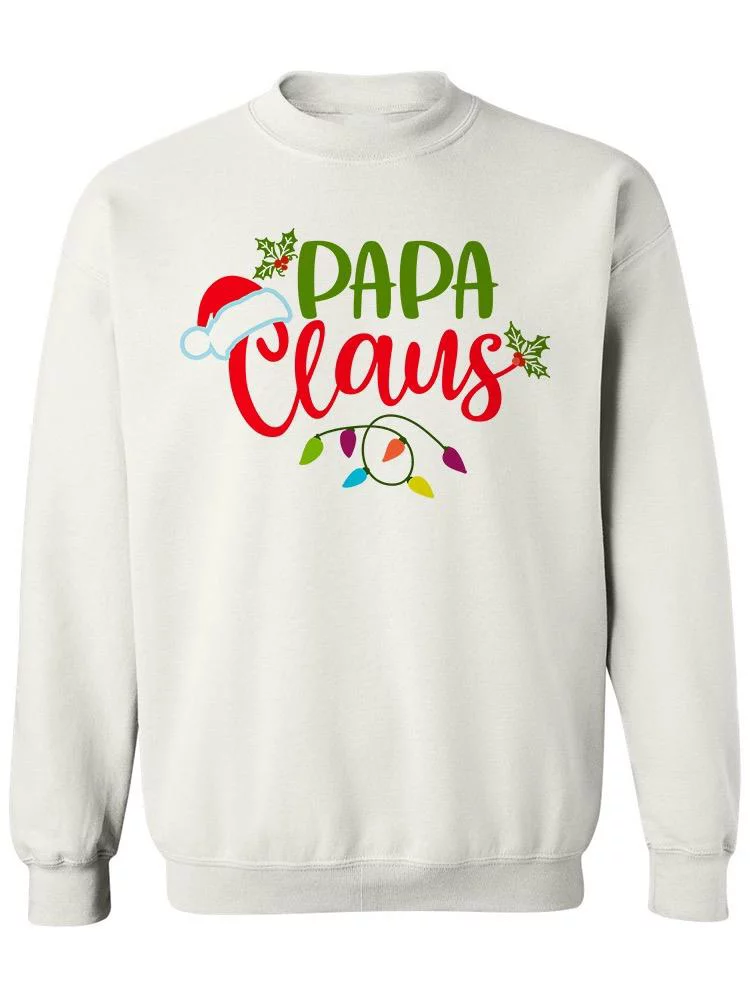 Papa Claus Design Sweatshirt Men -Image by Shutterstock, Male 4X-Large
