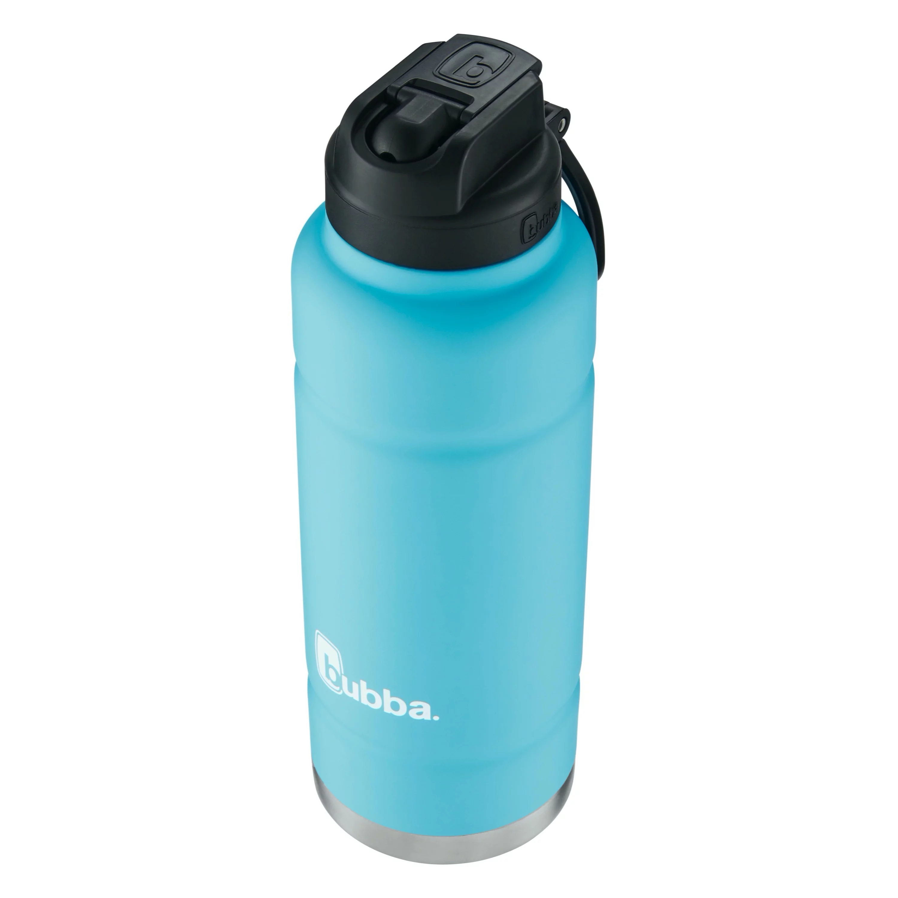 bubba Stainless Steel Trailblazer Water Bottle with Straw, Rubberized Blue, 40 oz