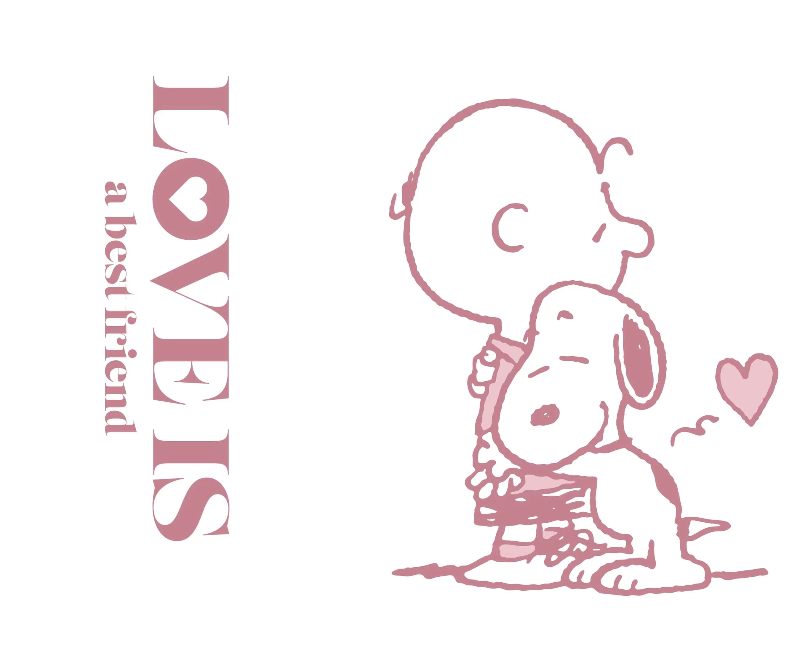 Peanuts Love Is A Best Friend 24 Ounce BPA-Free UV Plastic Water Bottle