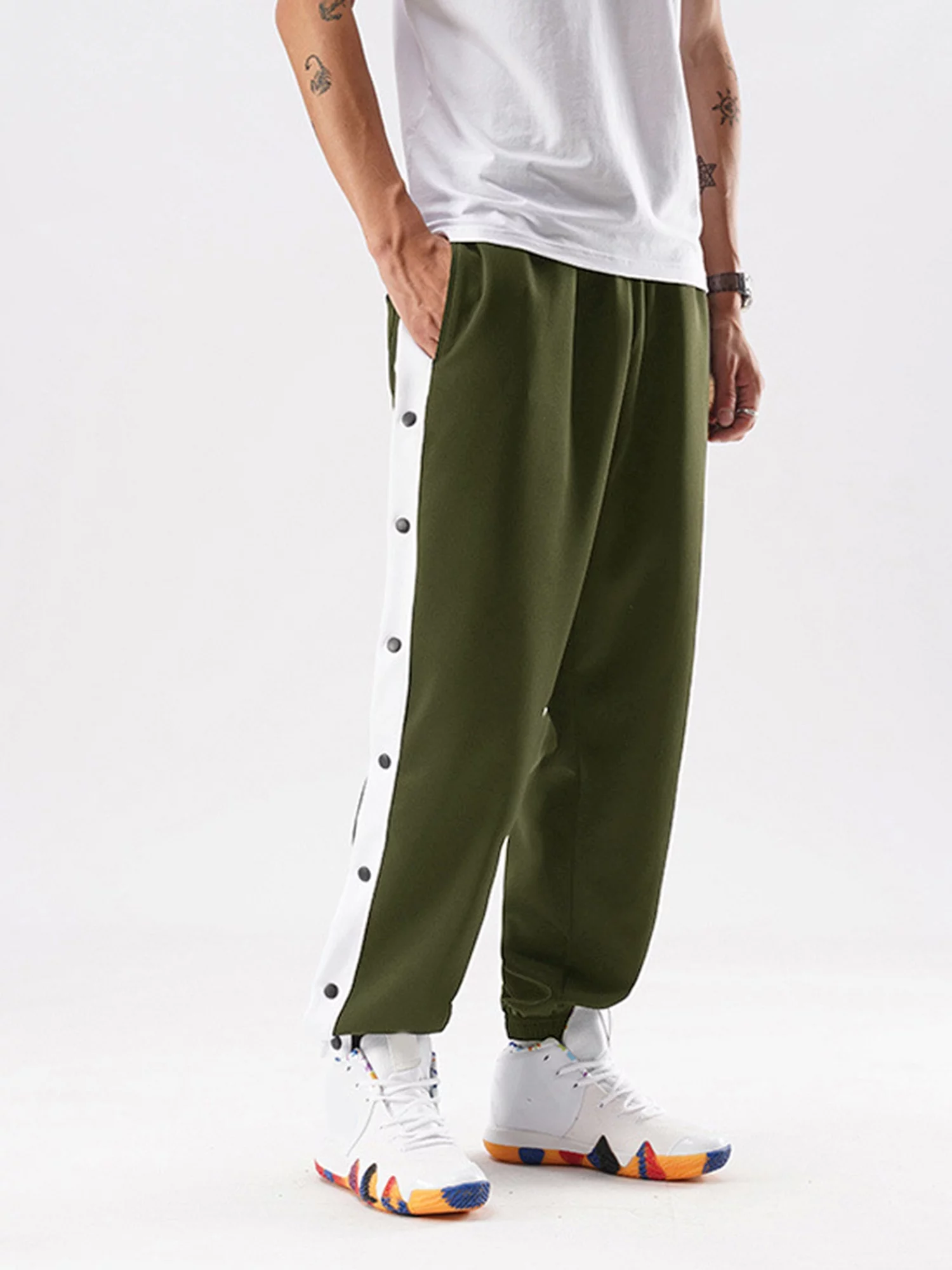 GXFC Men Sweatpants Loose Quick Dry Tear Away Pants
