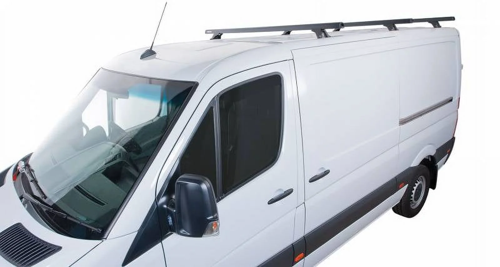 Rhino Rack 2007-2009 Fits Dodge Sprinter 2010-2019 Fits Mercedes Benz Sprinter 2007-2018 Fits Volkswagen Crafter 2dr Heavy Duty RLTF Black 3 Bar Roof Rack JA0979