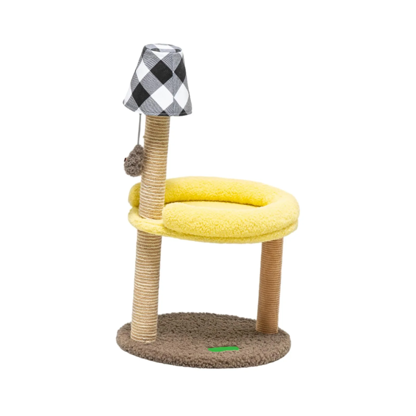 TOOYFUL Cat Grinding Claw for Indoor Cats Sisal Covered Scratcher Post Kitten Scratch Pole Rest Exercise Pet Supplies yellow