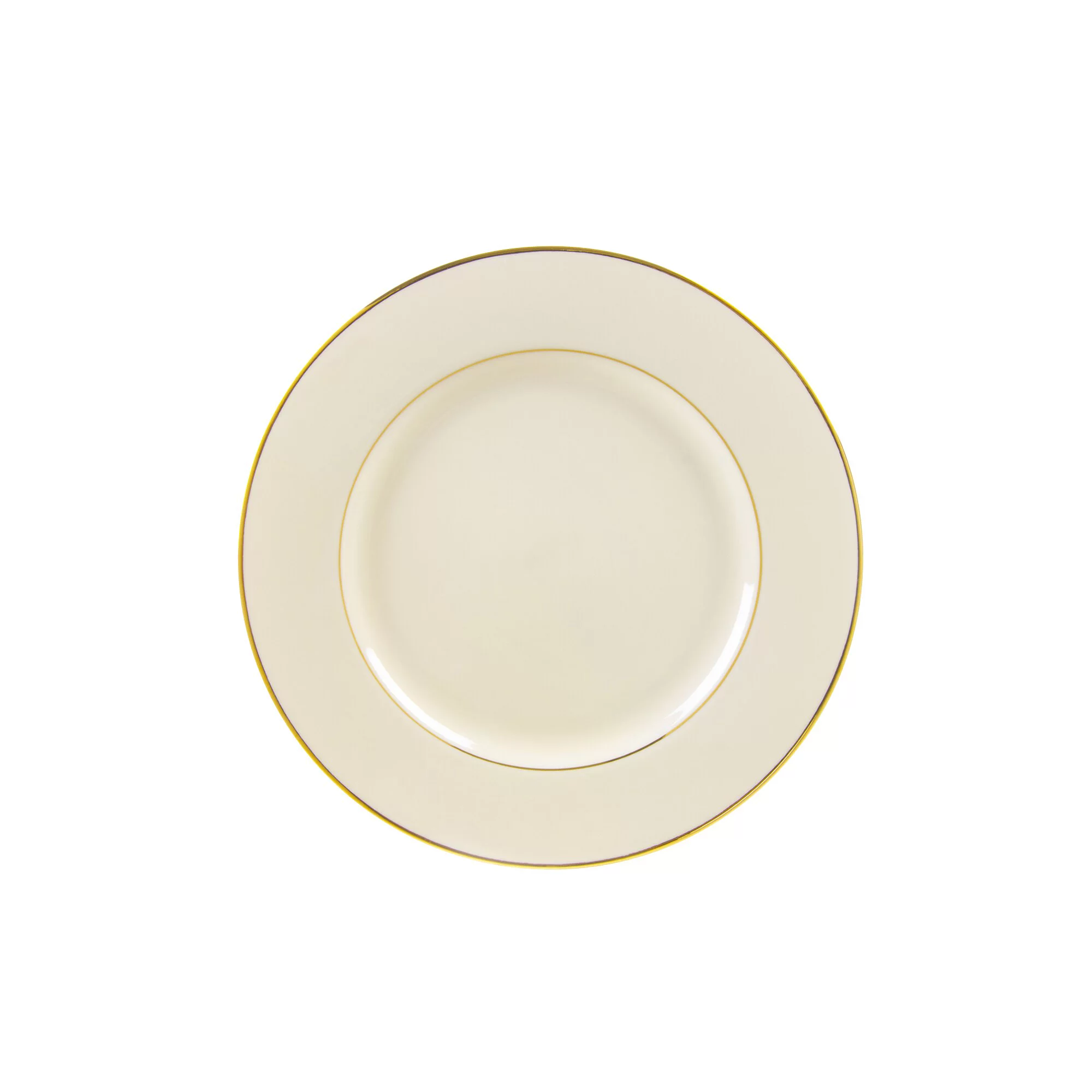 10 Strawberry Street Cream Double Gold Bread and Butter Plates - Set of 6