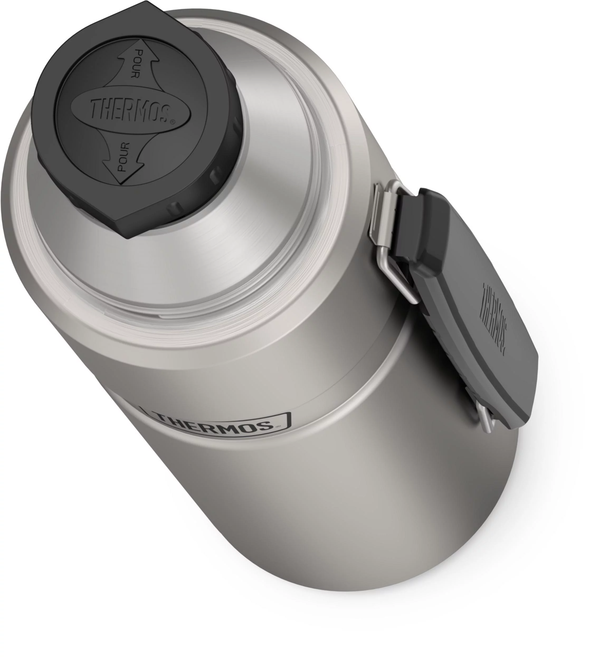 Thermos Stainless King Vacuum-Insulation Beverage Bottle, 2 Liters, Silver