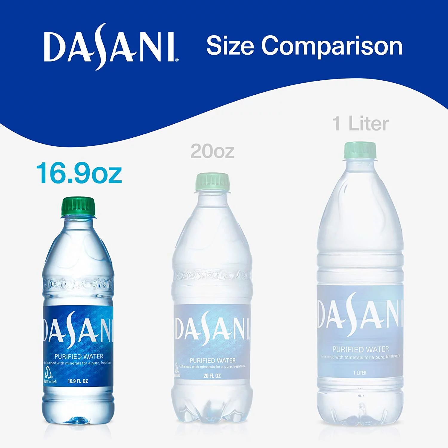 Dasani Water, Enhanced With Minerals, 16.9 Fl Oz Bottle (Pack of 10, Total of 169 Fl Oz)