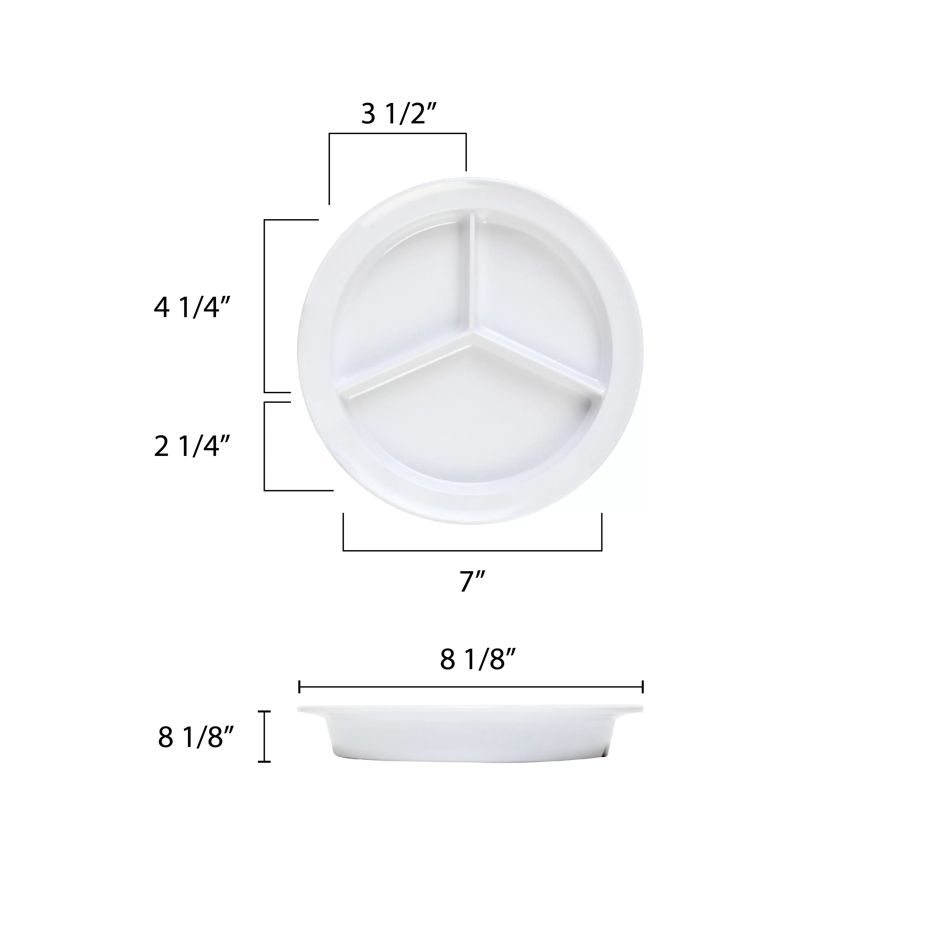 Excellante Nustone White Melamine Dinnerware Collection 8 3/4
