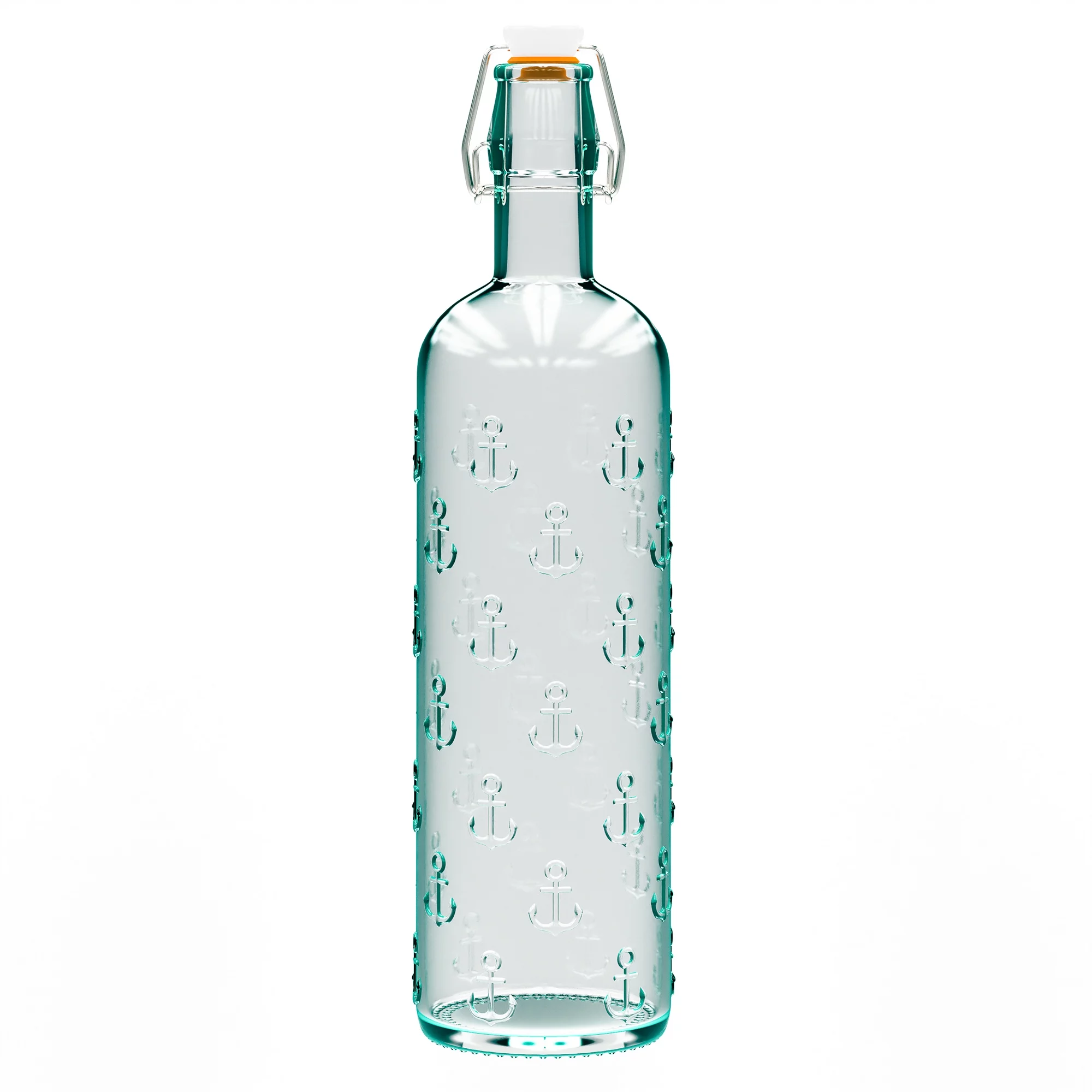 Amici Home Anchor Hermetic Glass Bottle 34 Fluid Ounces, Made in Italy