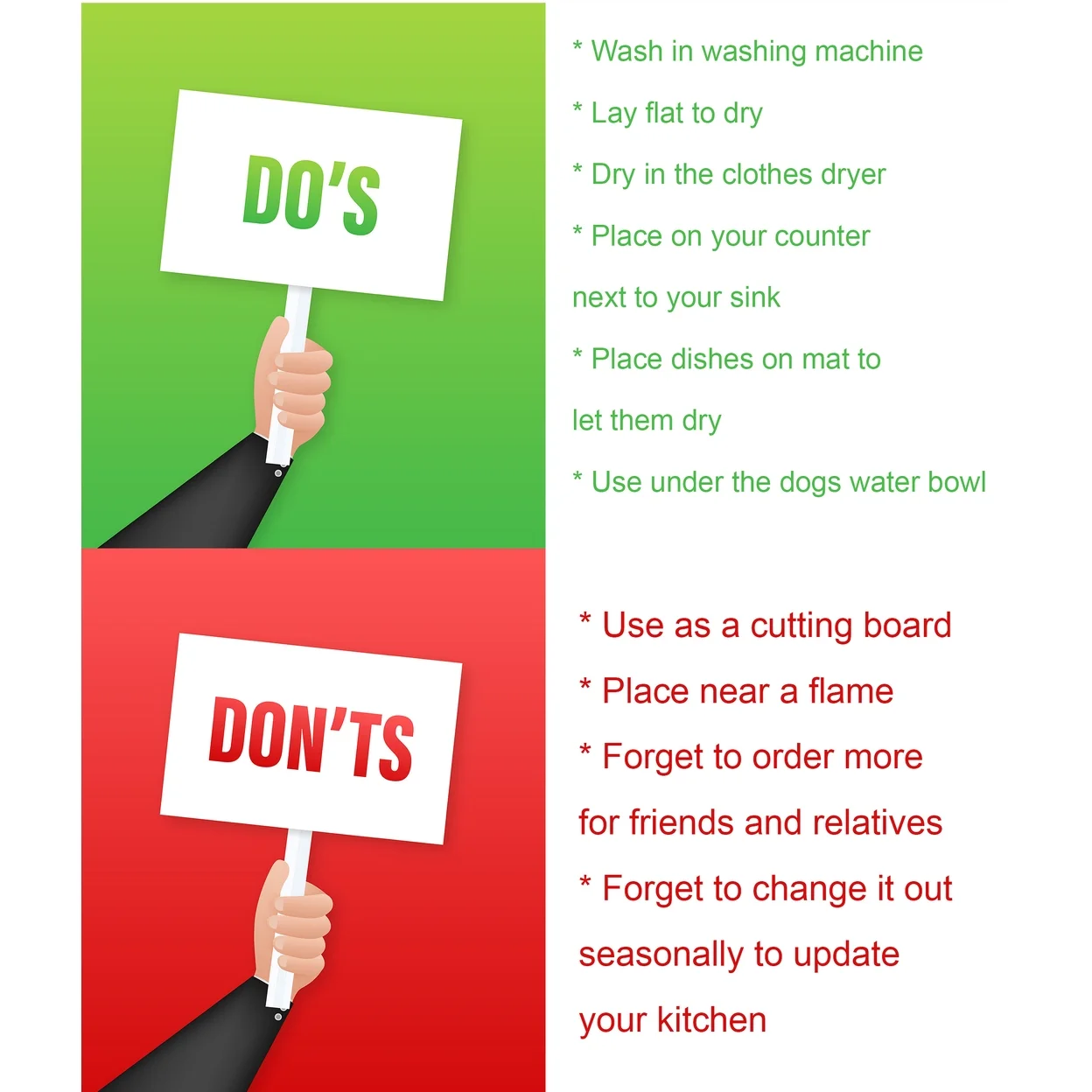 Longhaired Red and White Chihuahua St. Patrick's Day Dish Drying Mat 14 in x 21 in