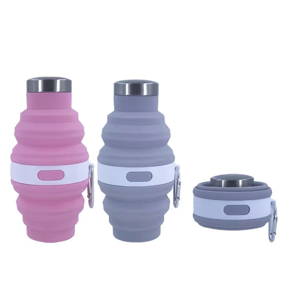 Collapsible Water Bottle,Reusable Silicone Leak Proof Portables Water Bottles