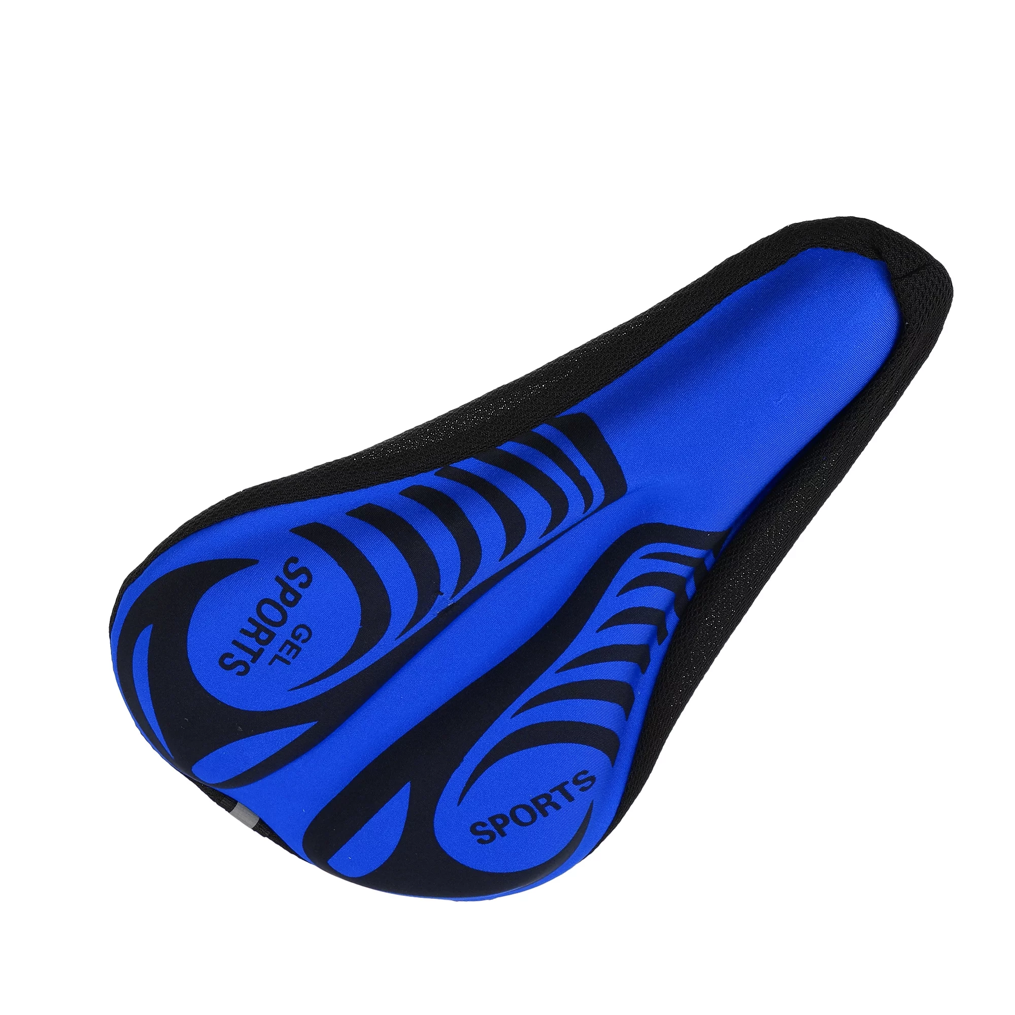 Unique Bargains Bike Bicycle Saddle Seat Cover Comfort Pad Padded Soft Slow Elastic Silicone Blue 1 Pcs
