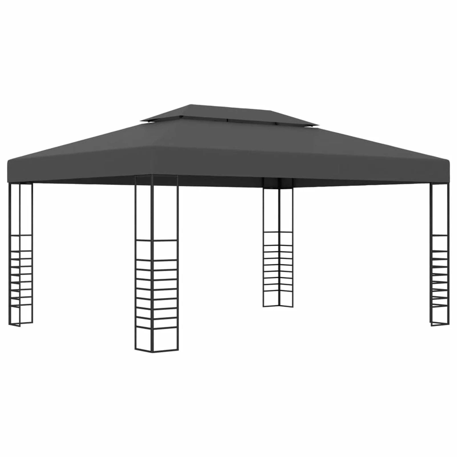 Anself Gazebo with Steel Frame Garden Canopy Tent Sun Shelter Anthracite for Patio, Party, Wedding, BBQ, Camping Trip, Festival Cater Events 118.1 x 157.4 x 106.3 Inches (L x W x H)