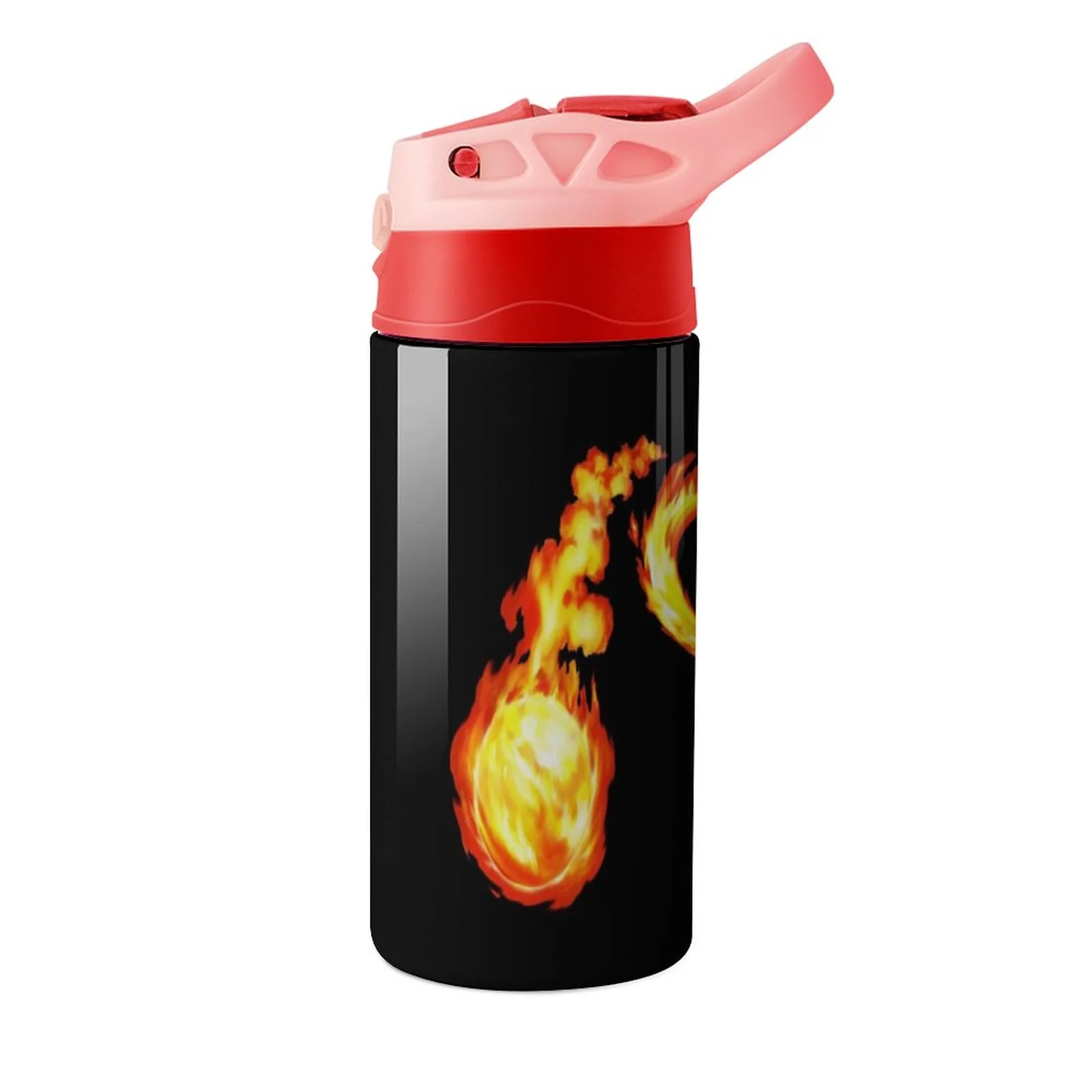 Super Mario Fire Kid's Insulated Water Bottle With Straw Vacuum Stainless Steel Cup Leak-Proof Children Toddler Thermoses