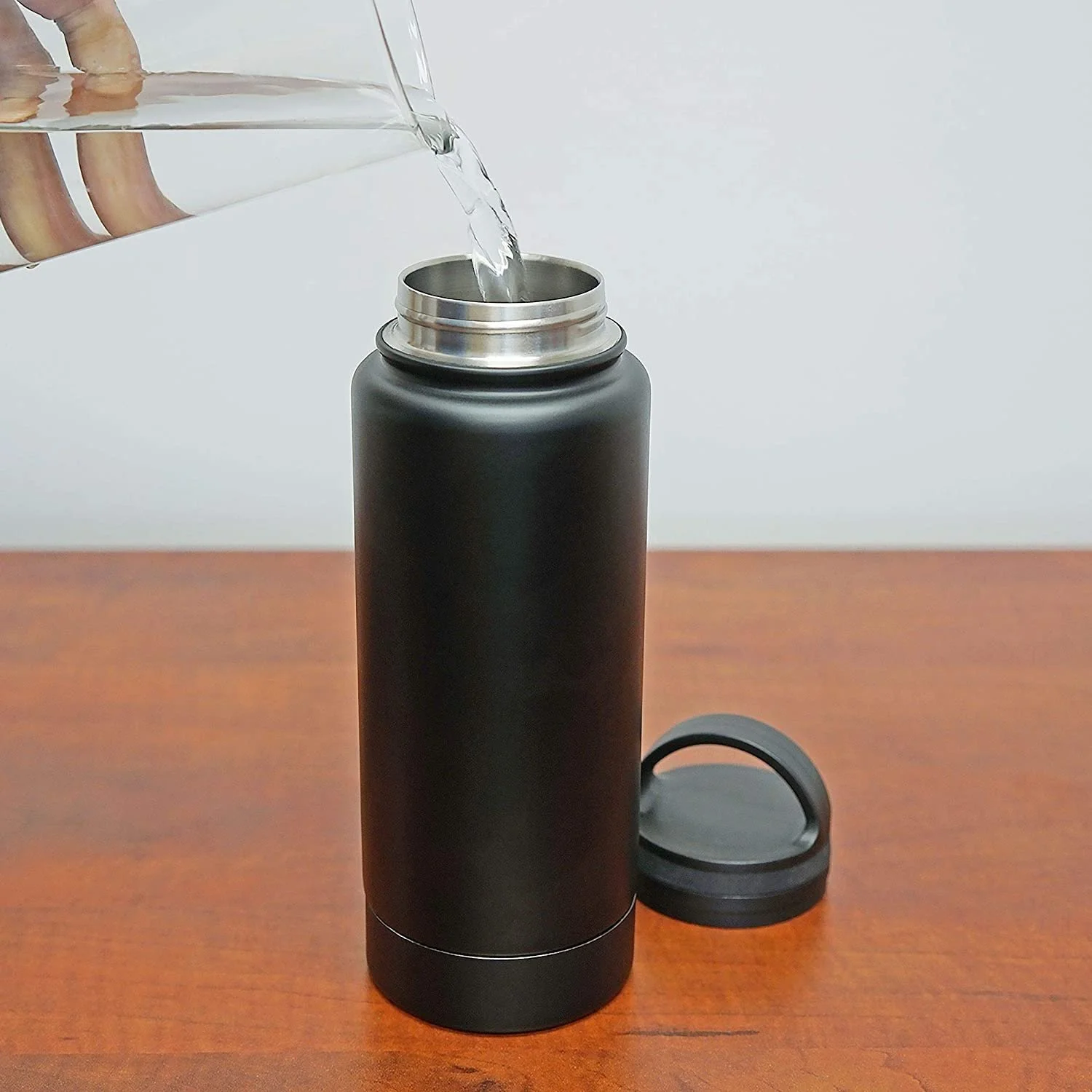 Stainless Steel Drinking Tumbler Bottle Diversion Safe Stash and Hide Small Valuables Money Keys Jewelry Black 12 Ounce