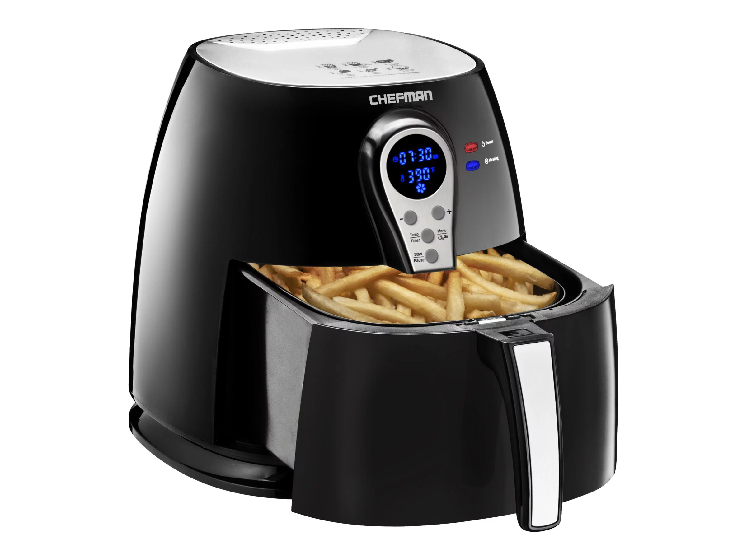 Chefman RJ38-P1 - Hot air fryer - 2.6 qt - black/stainless steel